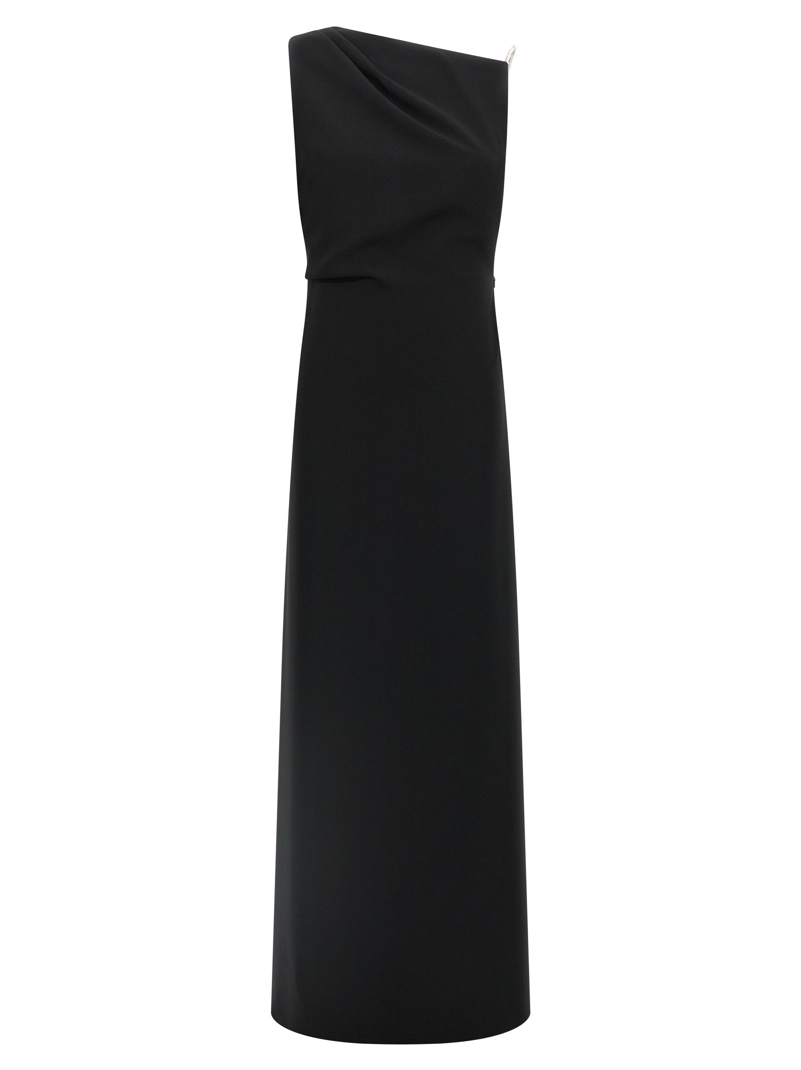 Max Mara Black Triacetate Long Women's Dress