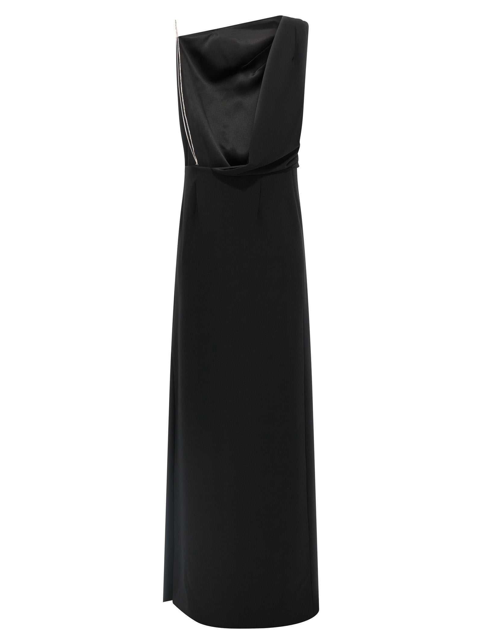 Max Mara Black Triacetate Long Women's Dress