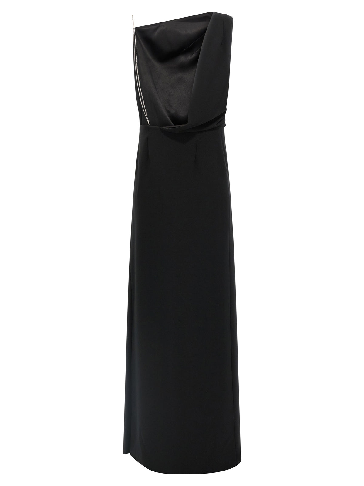 Max Mara Black Triacetate Long Women's Dress