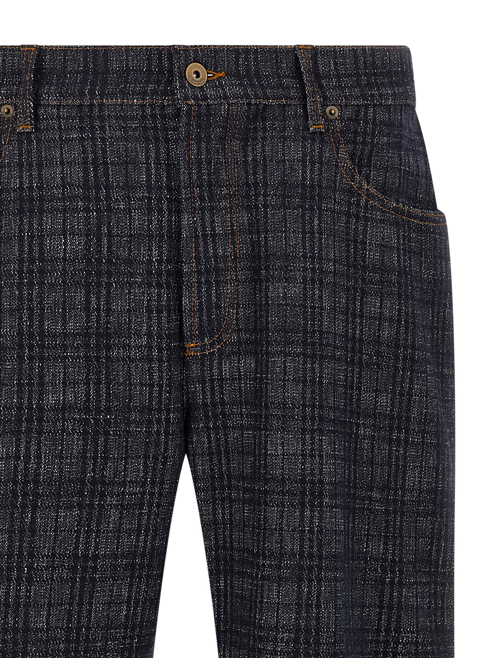 Burberry Blue Cotton Straight-Leg Men's Jeans