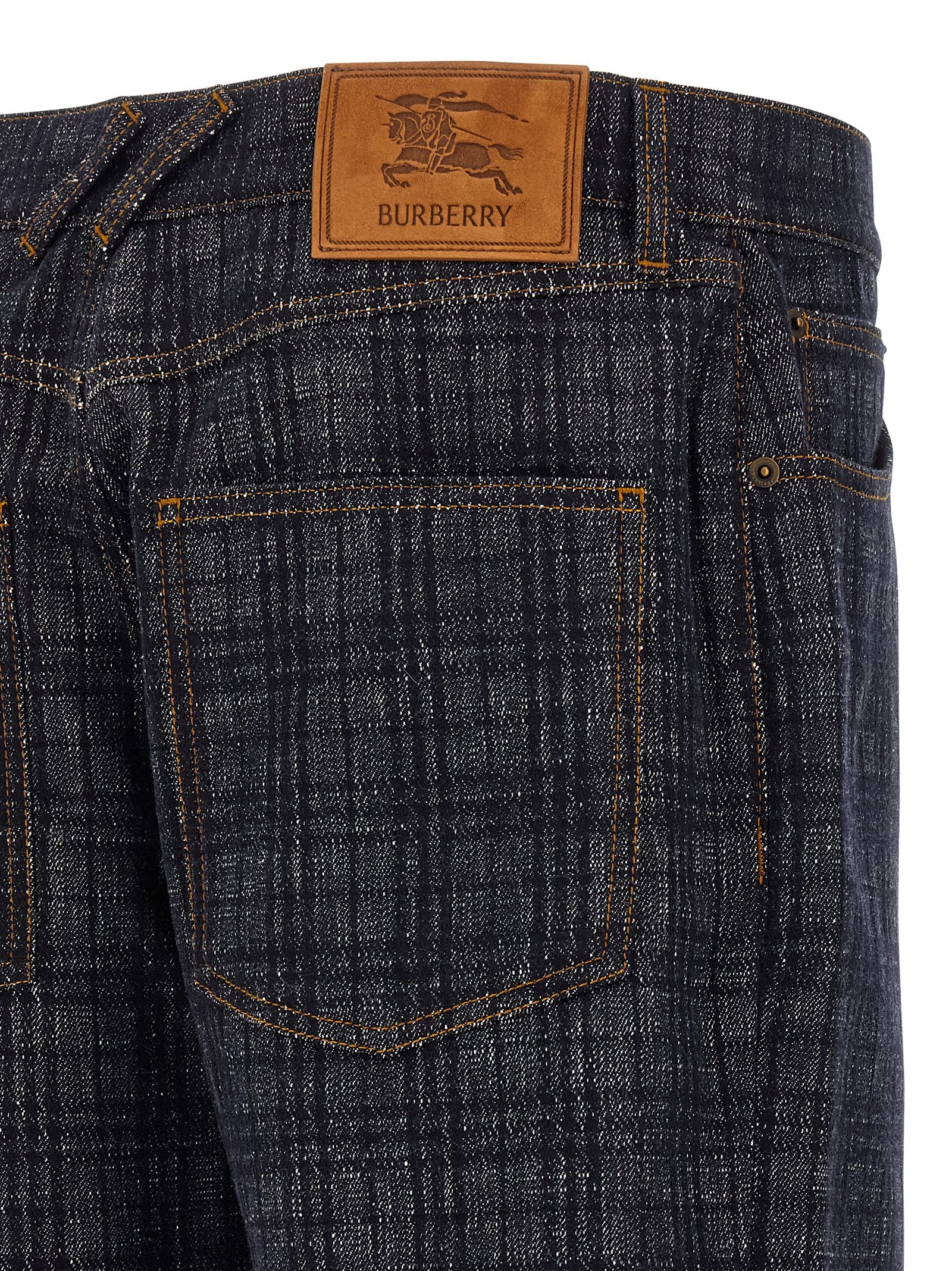 Burberry Blue Cotton Straight-Leg Men's Jeans
