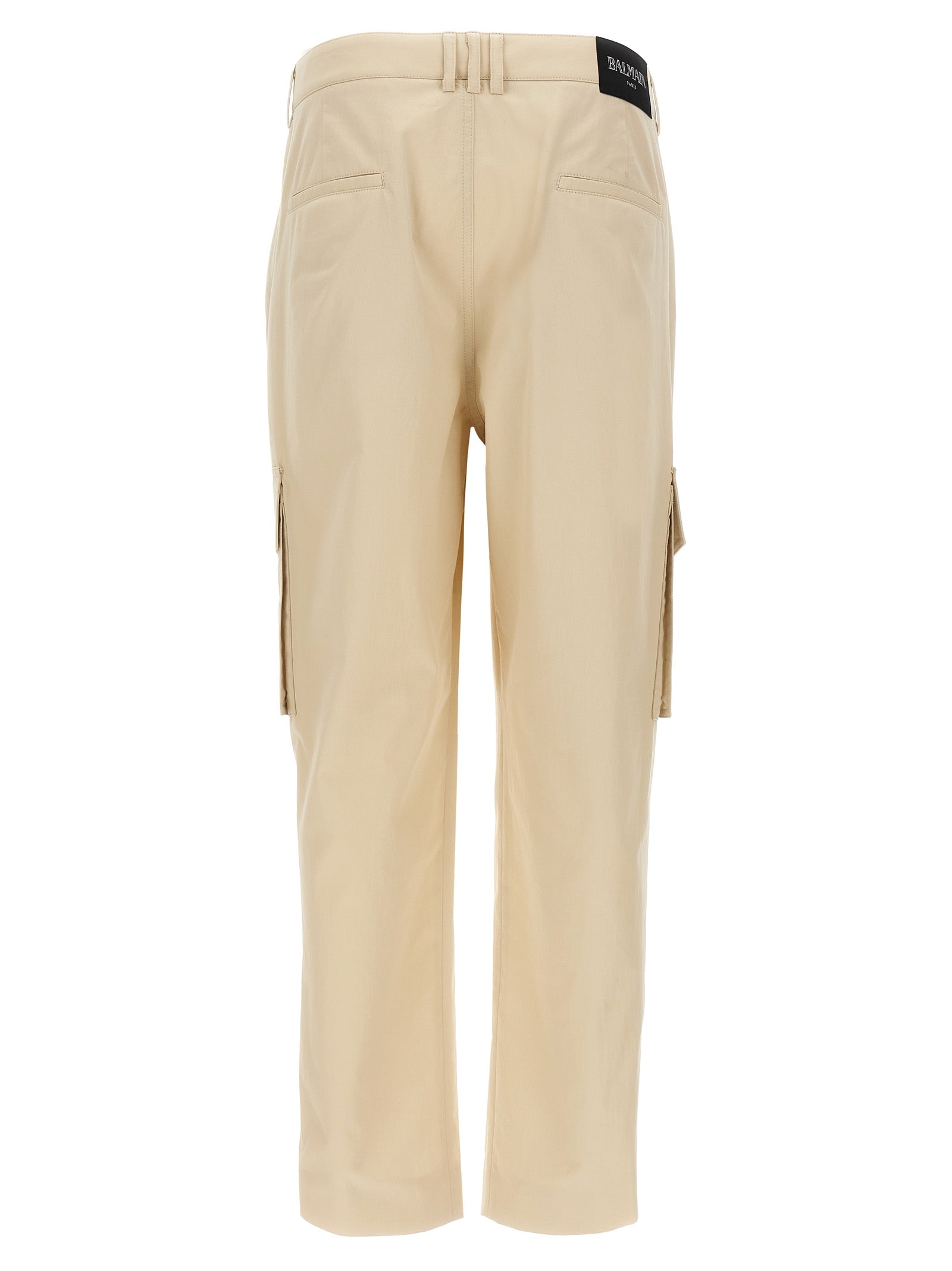 Balmain Beige Cotton Cargo Men's Pants