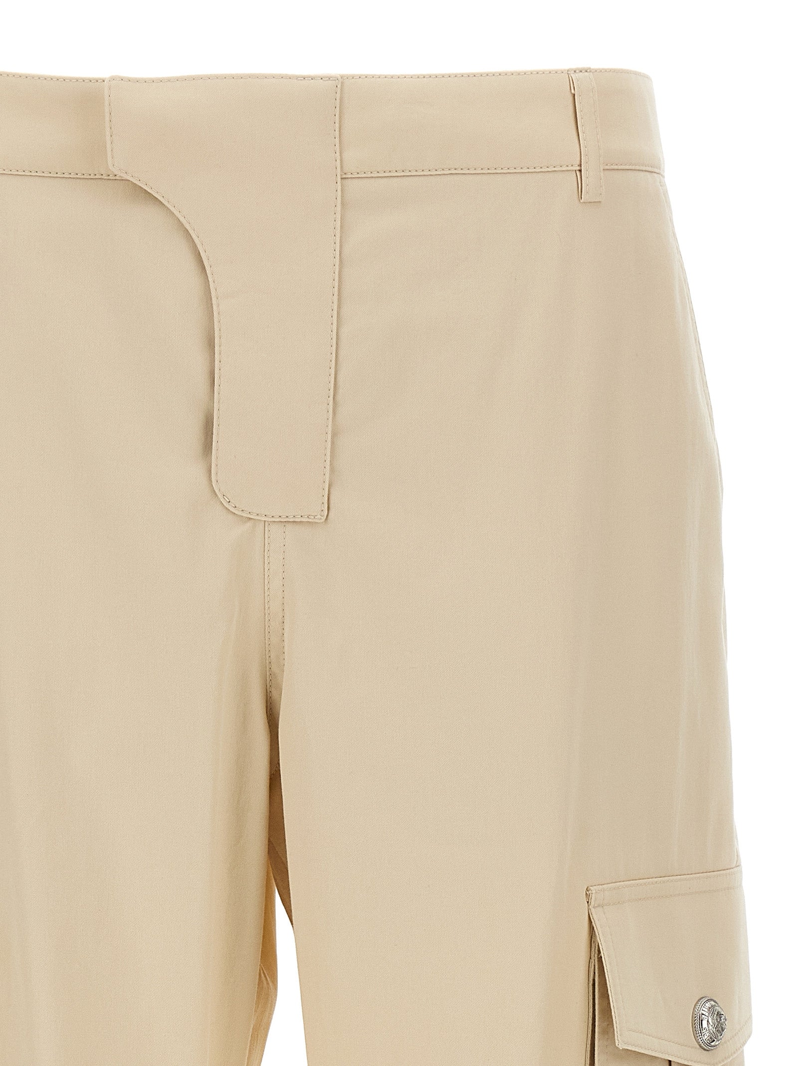 Balmain Beige Cotton Cargo Men's Pants
