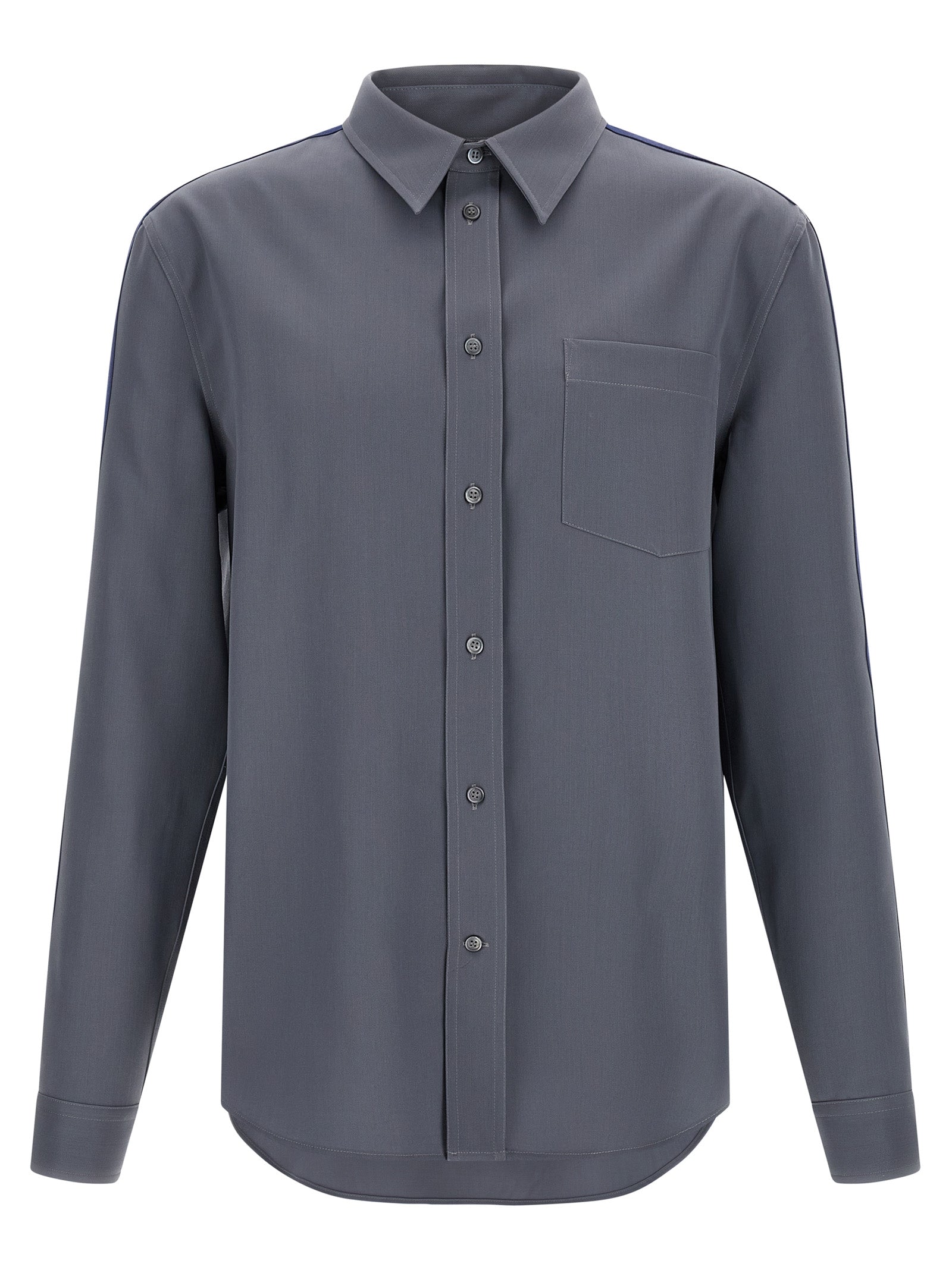 Marni Gray Virgin Wool Men's Blouse