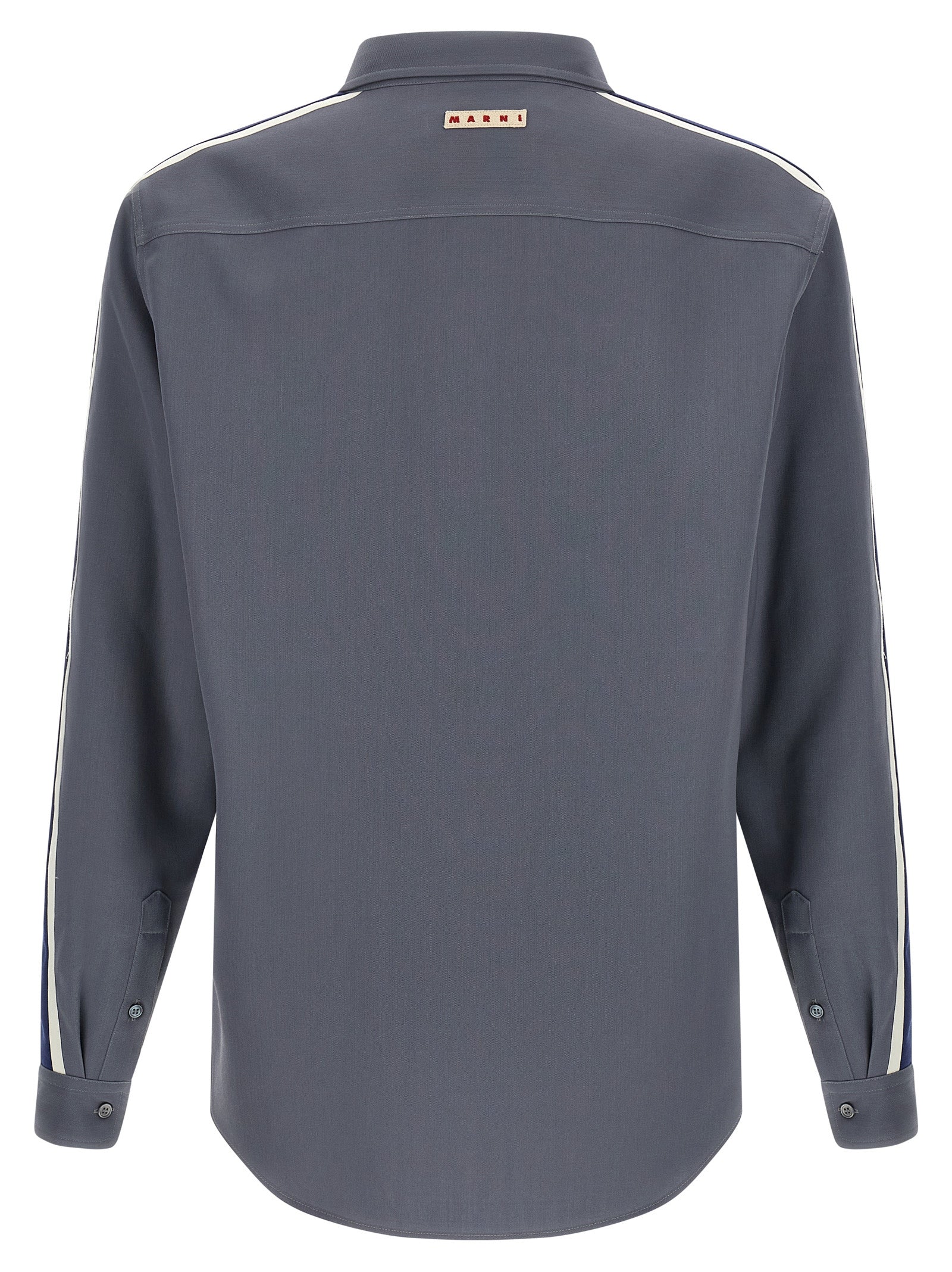 Marni Gray Virgin Wool Men's Blouse