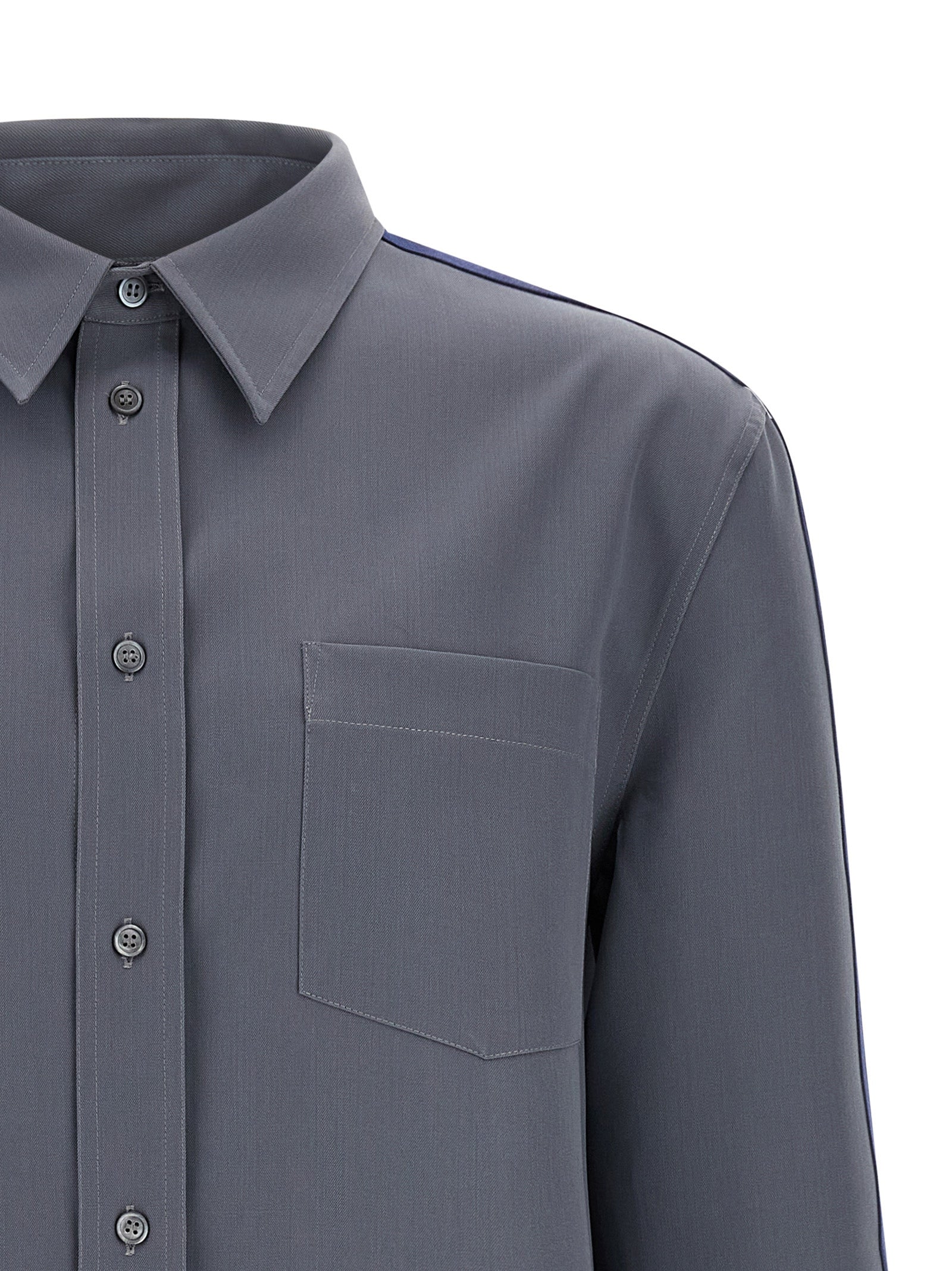 Marni Gray Virgin Wool Men's Blouse