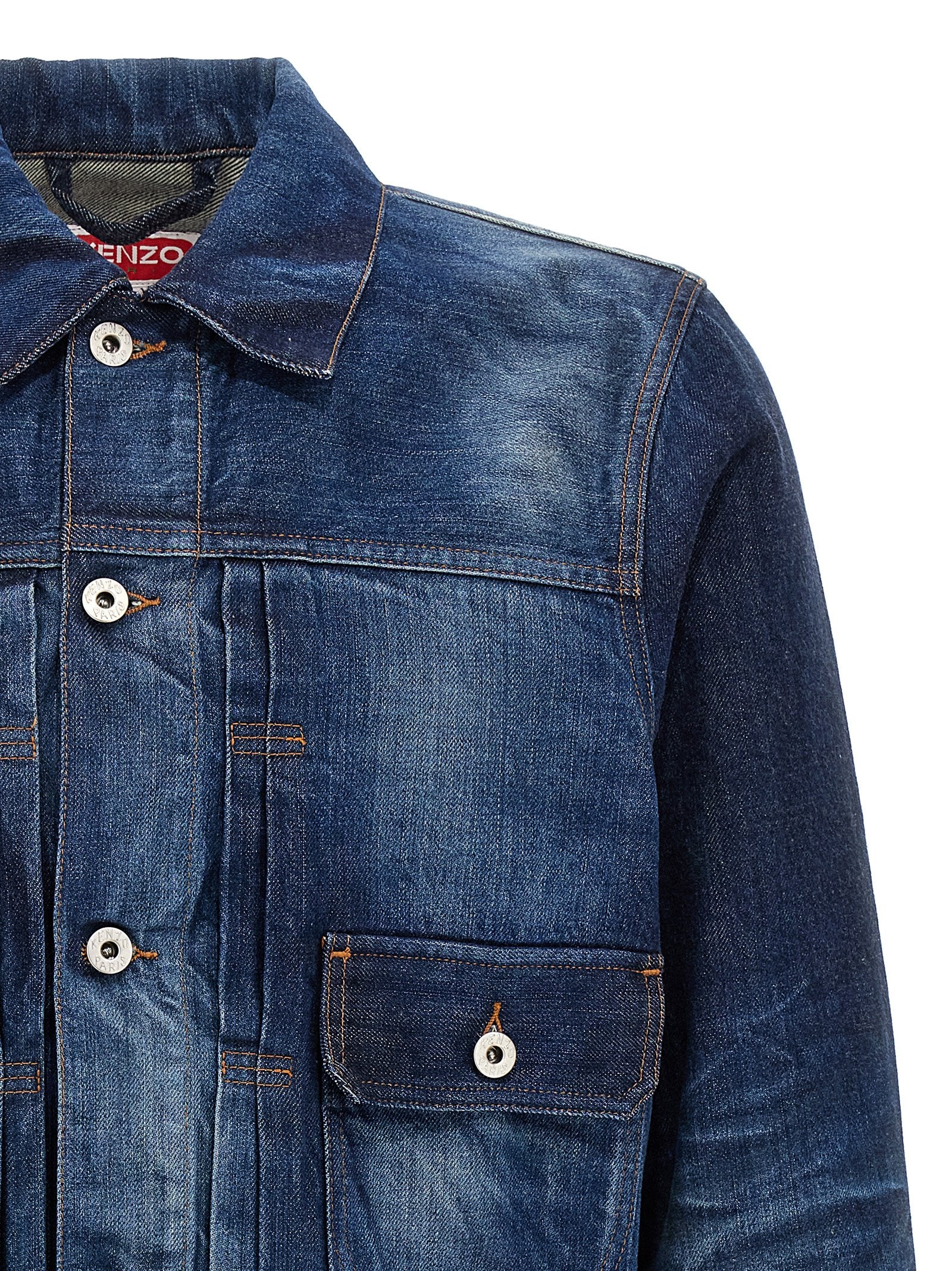 Kenzo Blue Cotton Denim Men's Jacket