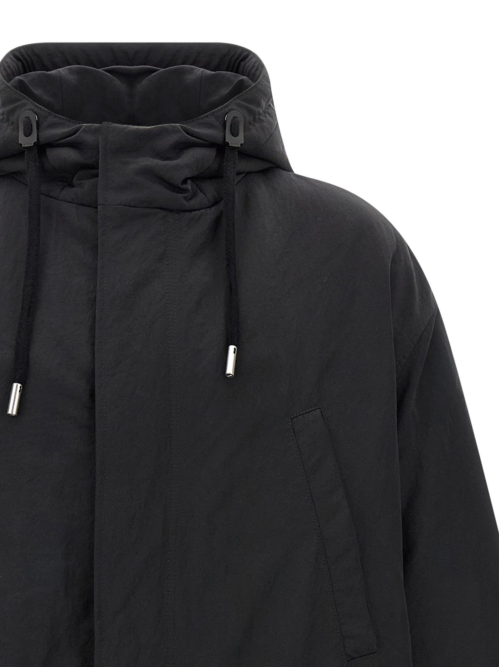 Ami Paris Gray Polyamide Men's Parka