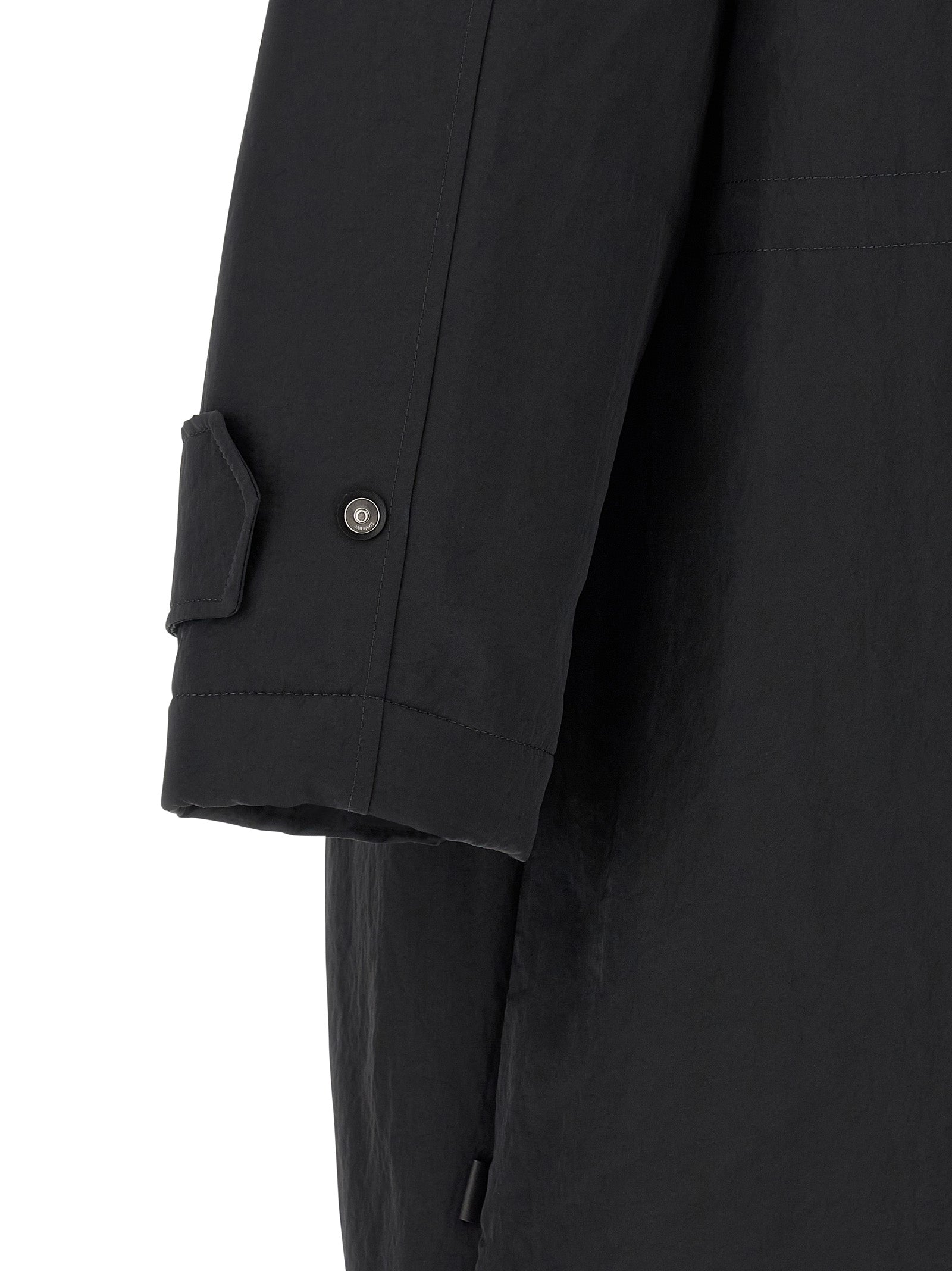 Ami Paris Gray Polyamide Men's Parka