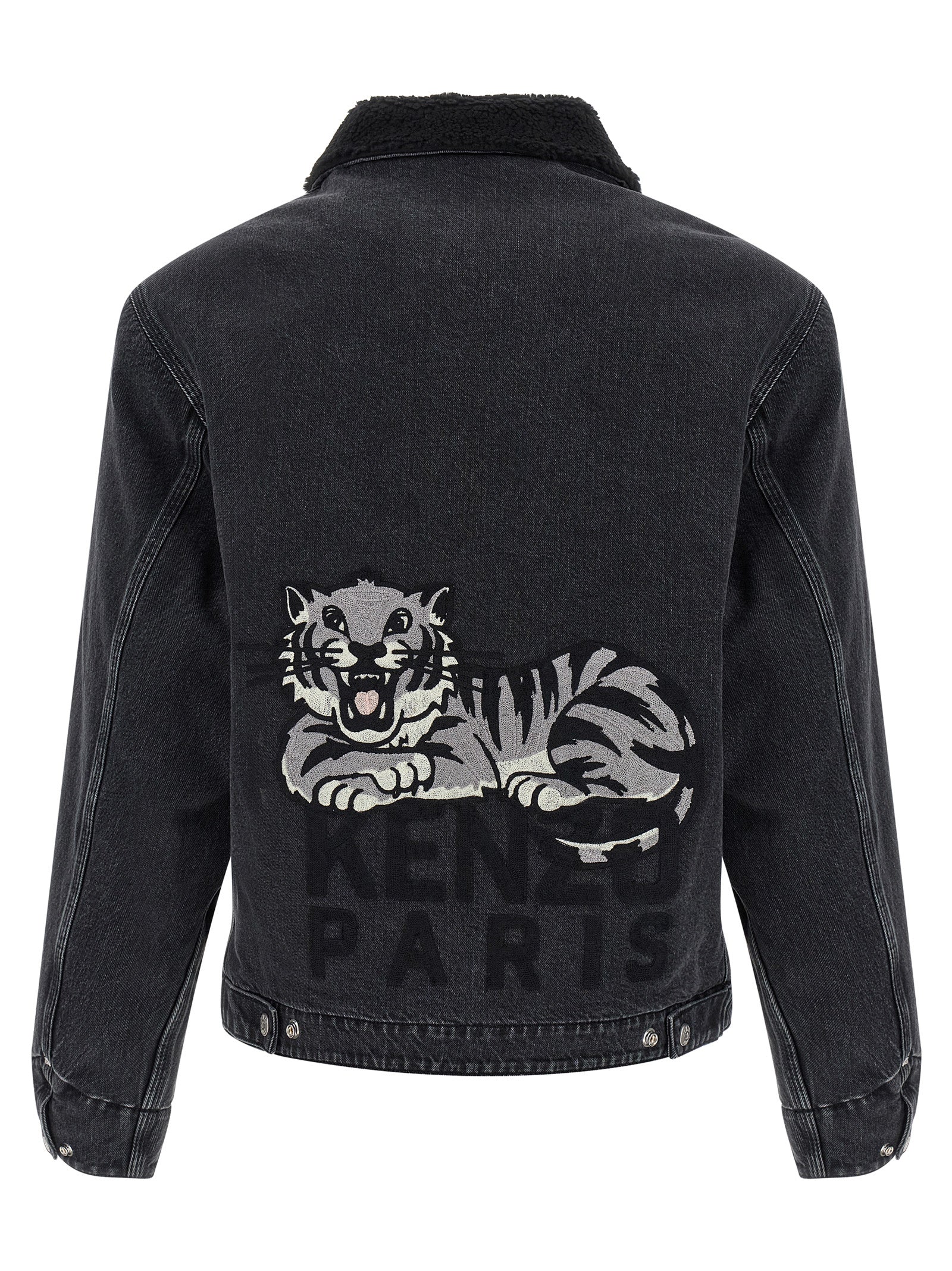 Kenzo Black Cotton Denim Men's Jacket