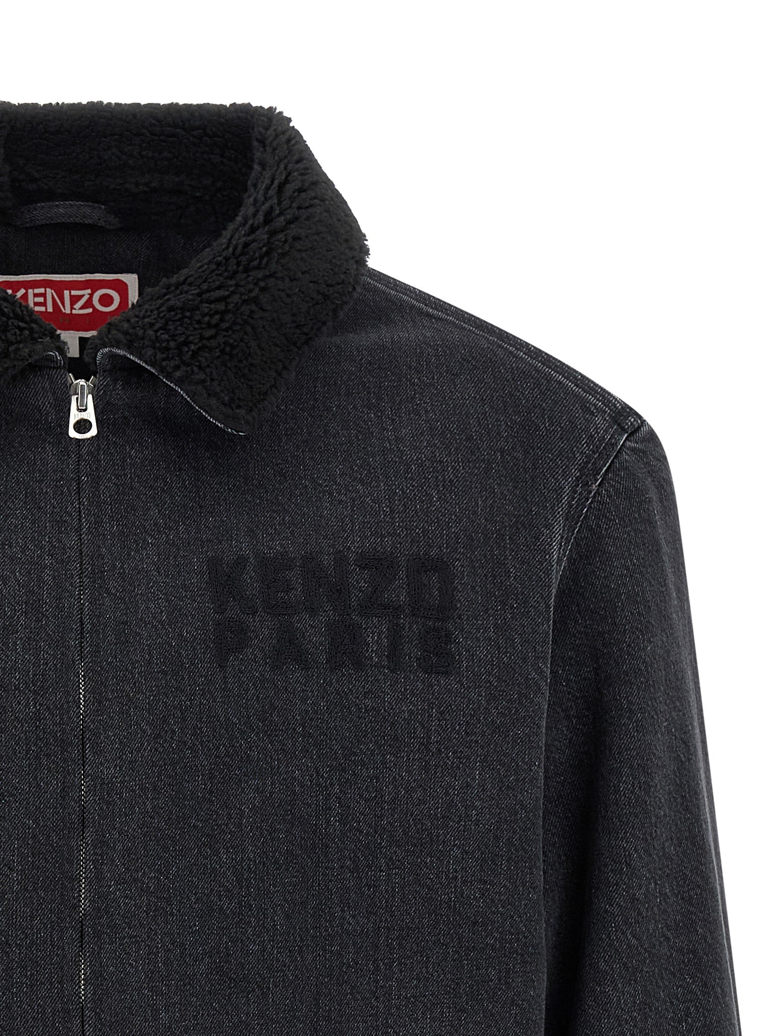 Kenzo Black Cotton Denim Men's Jacket