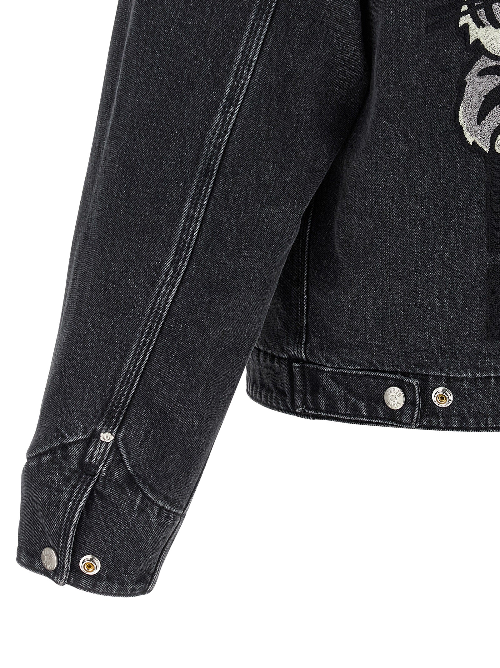 Kenzo Black Cotton Denim Men's Jacket