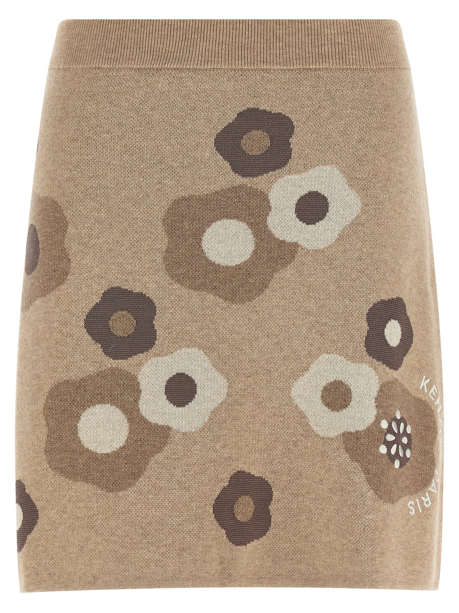 Kenzo Beige Wool Long Women's Skirt