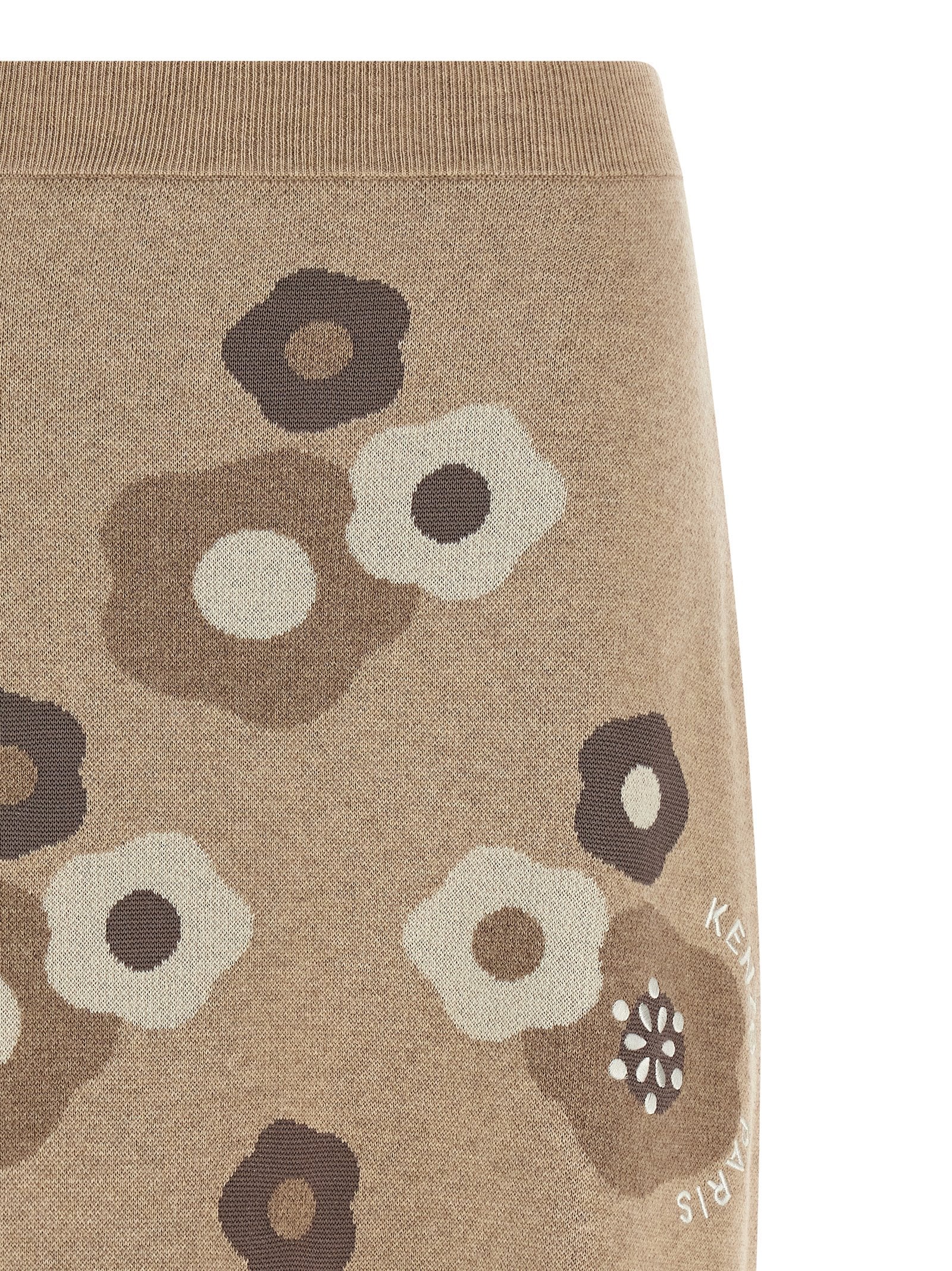 Kenzo Beige Wool Long Women's Skirt