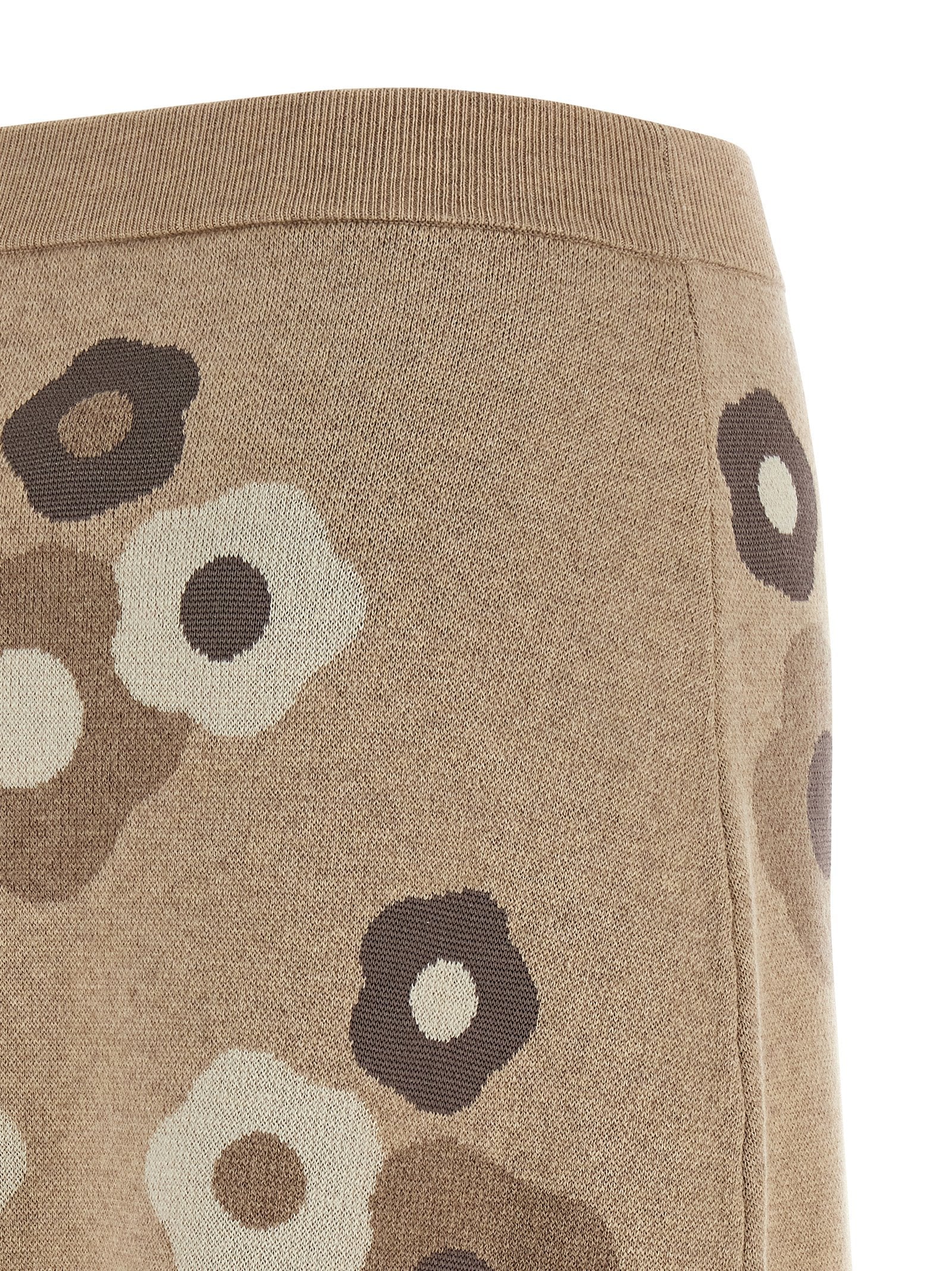Kenzo Beige Wool Long Women's Skirt