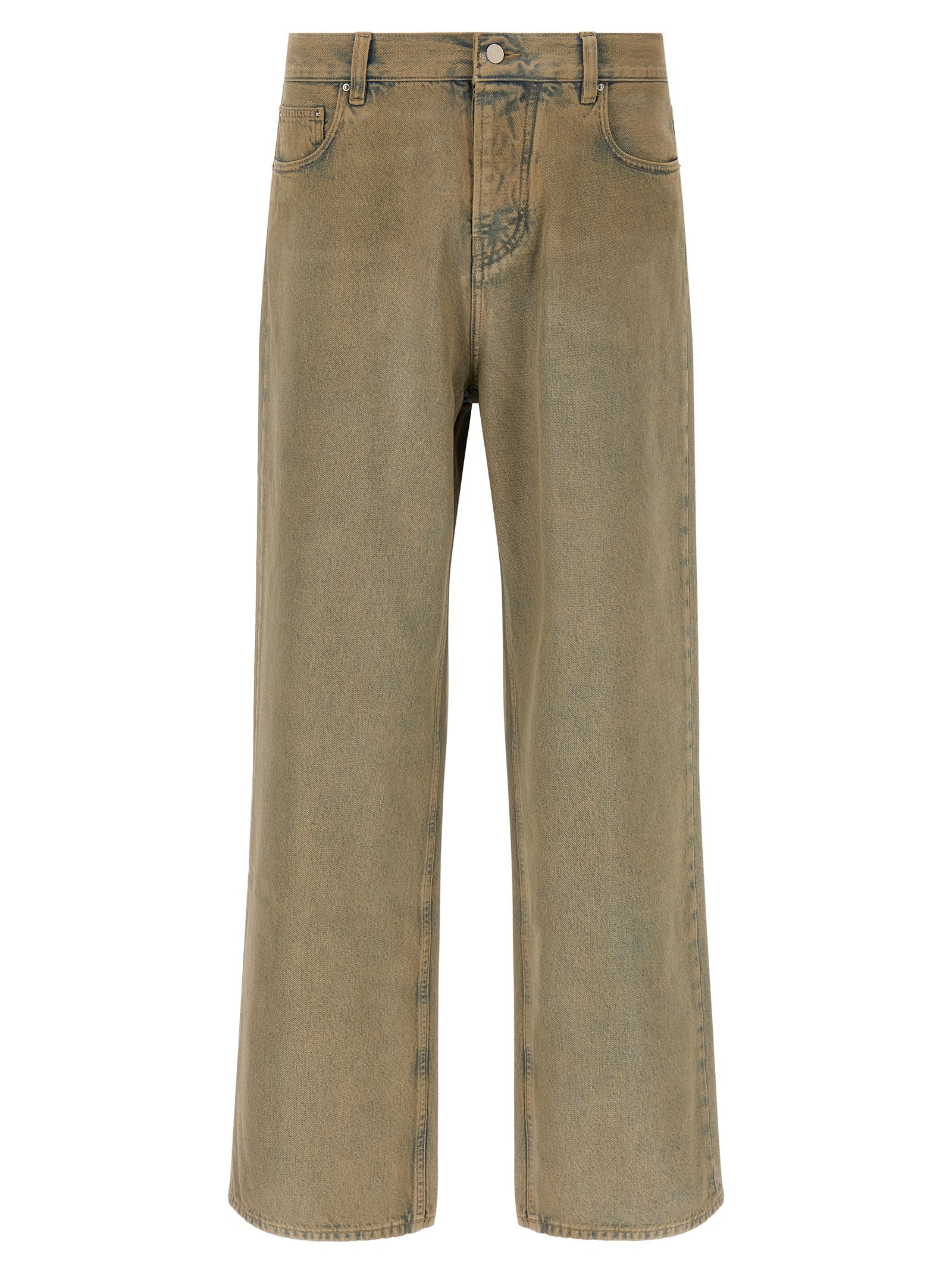 Amiri Beige Cotton Straight-Leg Men's Jeans