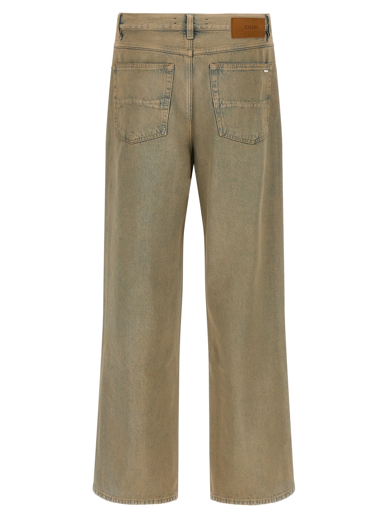 Amiri Beige Cotton Straight-Leg Men's Jeans