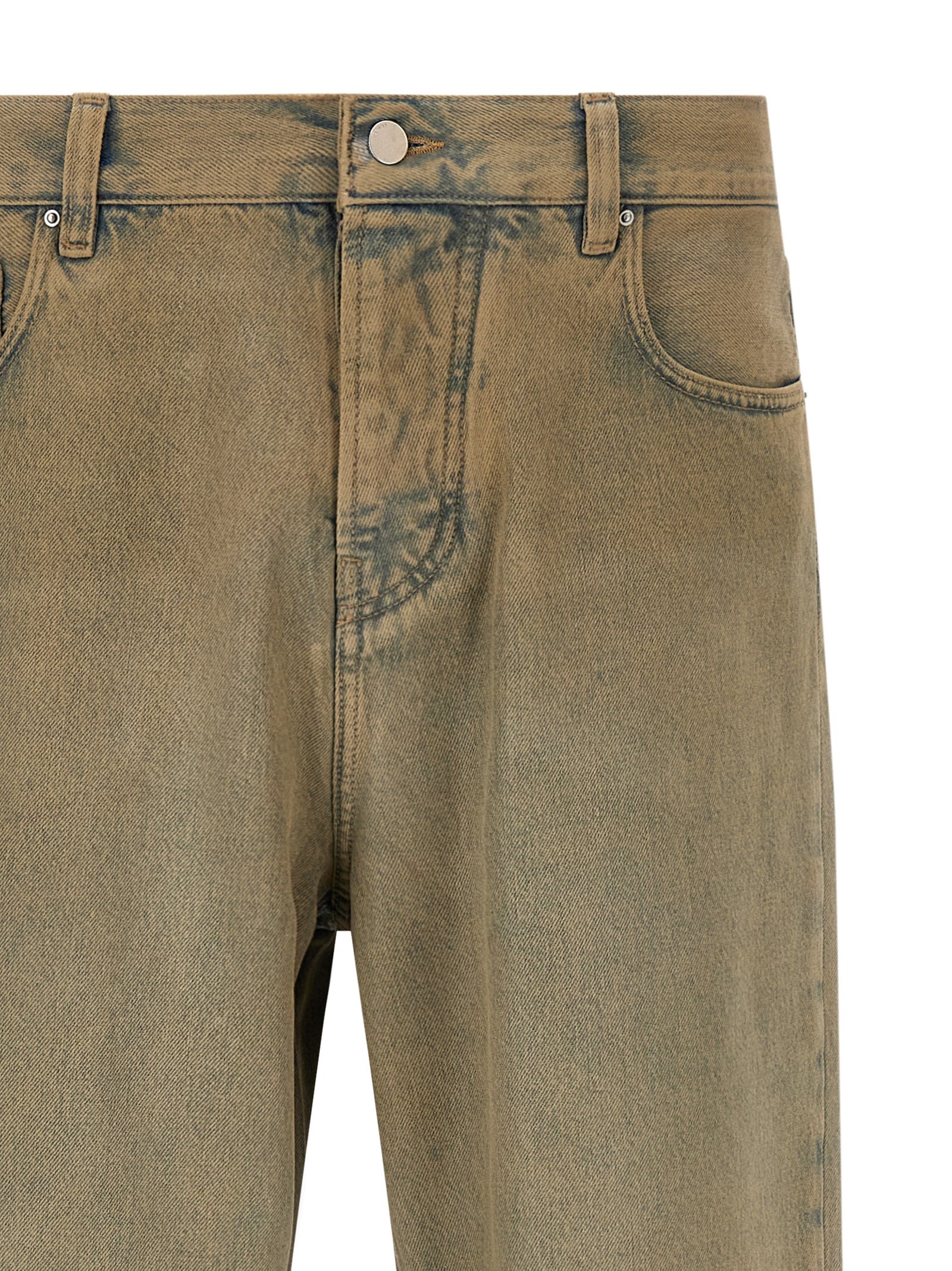 Amiri Beige Cotton Straight-Leg Men's Jeans