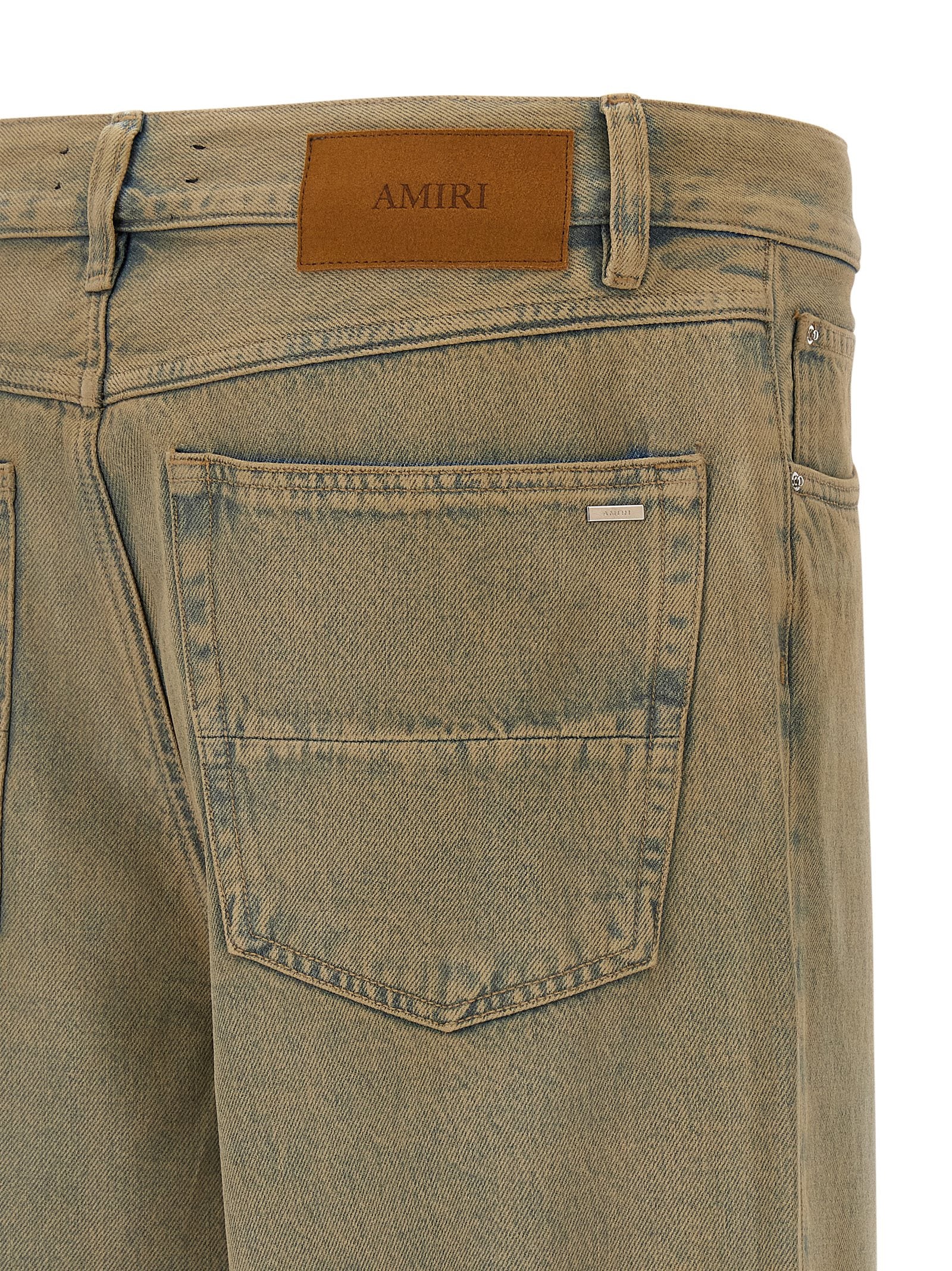 Amiri Beige Cotton Straight-Leg Men's Jeans