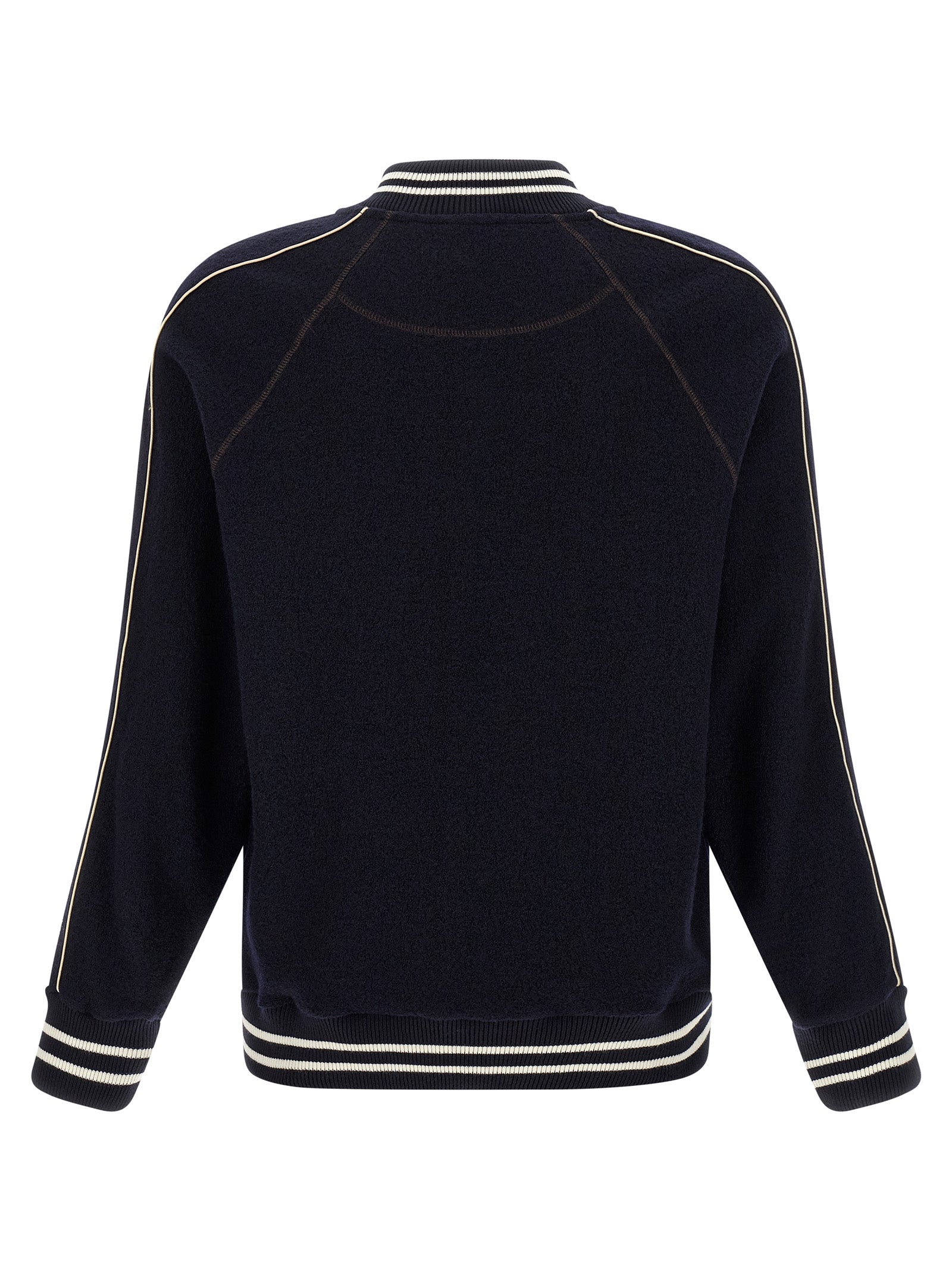 WALES BONNER Blue Virgin Wool Men's Bomber