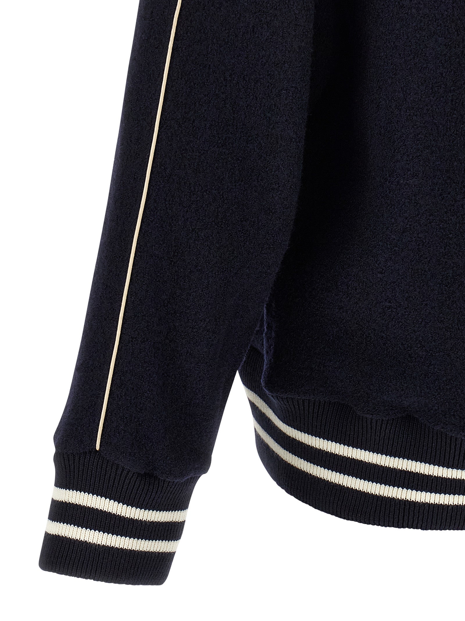 WALES BONNER Blue Virgin Wool Men's Bomber