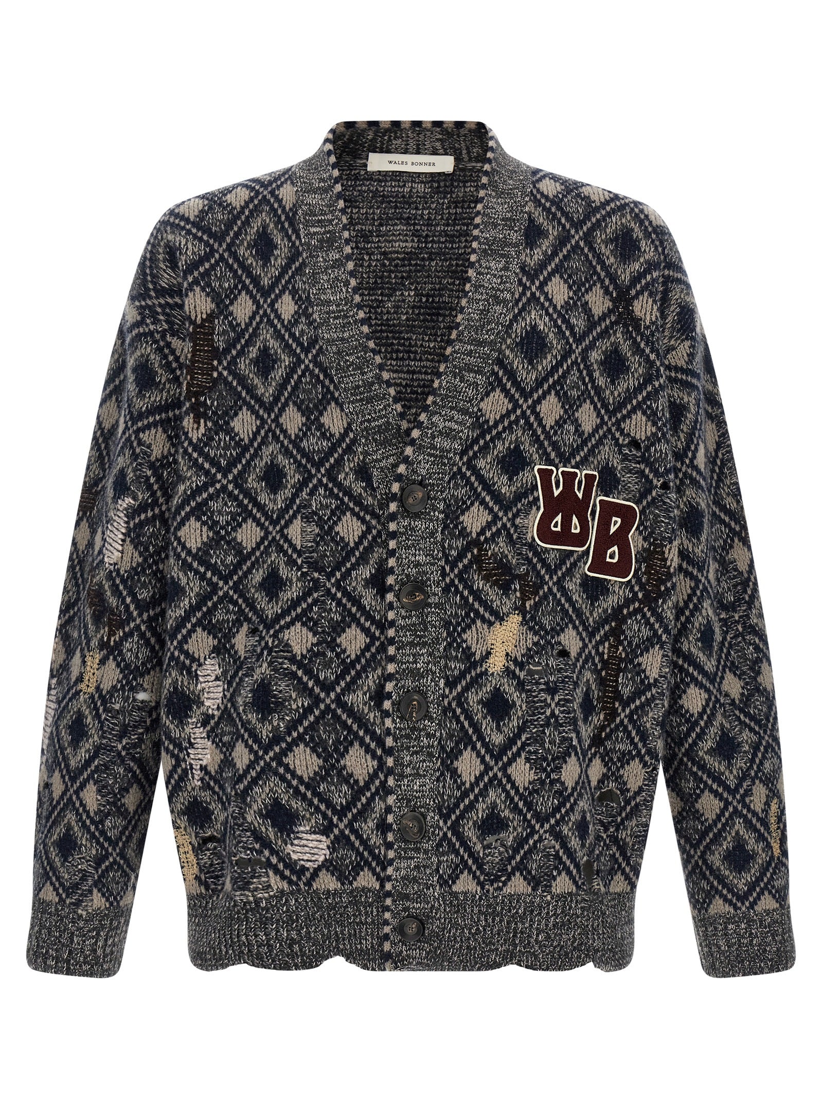 WALES BONNER Multicolor Merino Wool Men's Cardigan