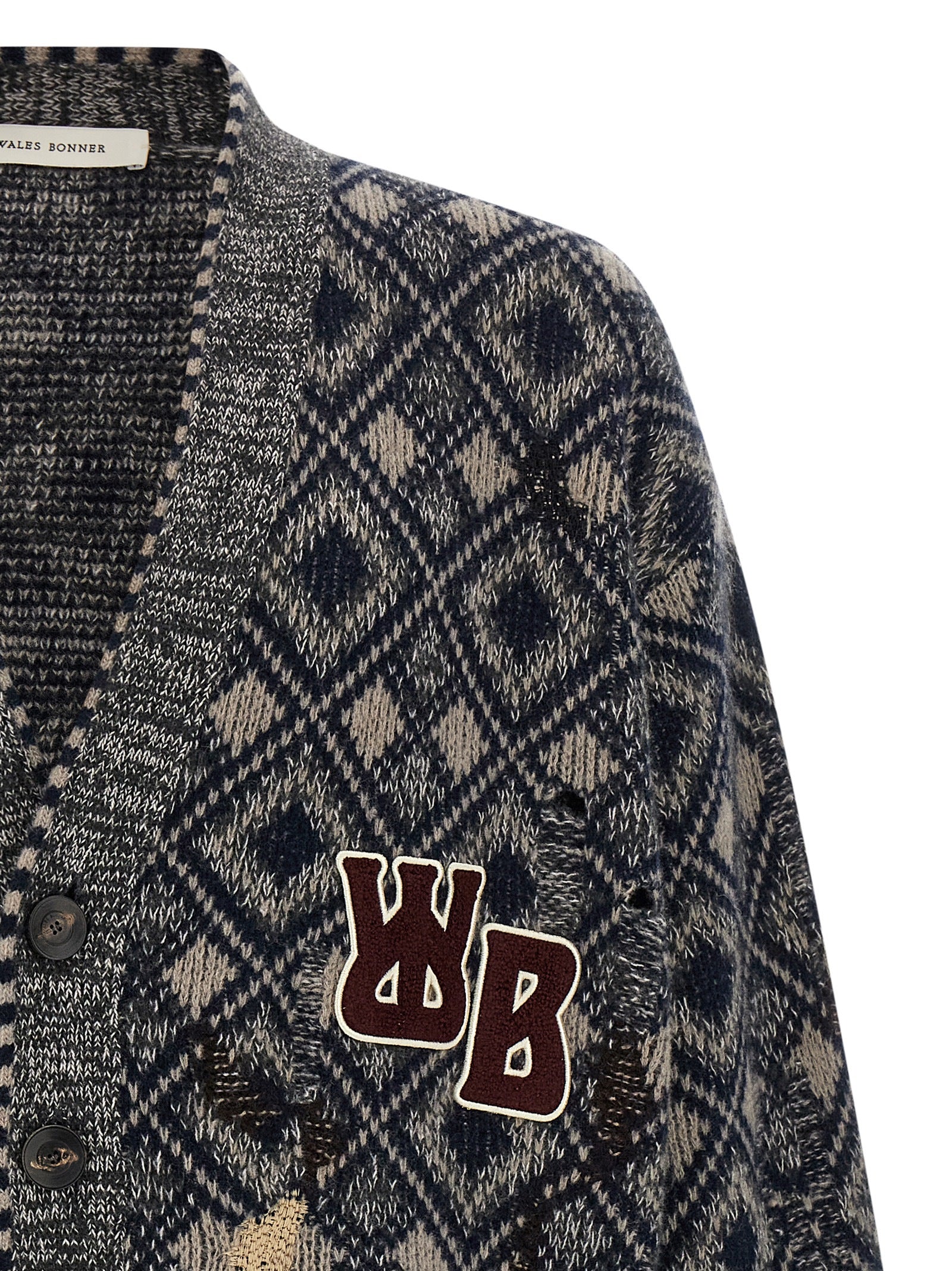 WALES BONNER Multicolor Merino Wool Men's Cardigan