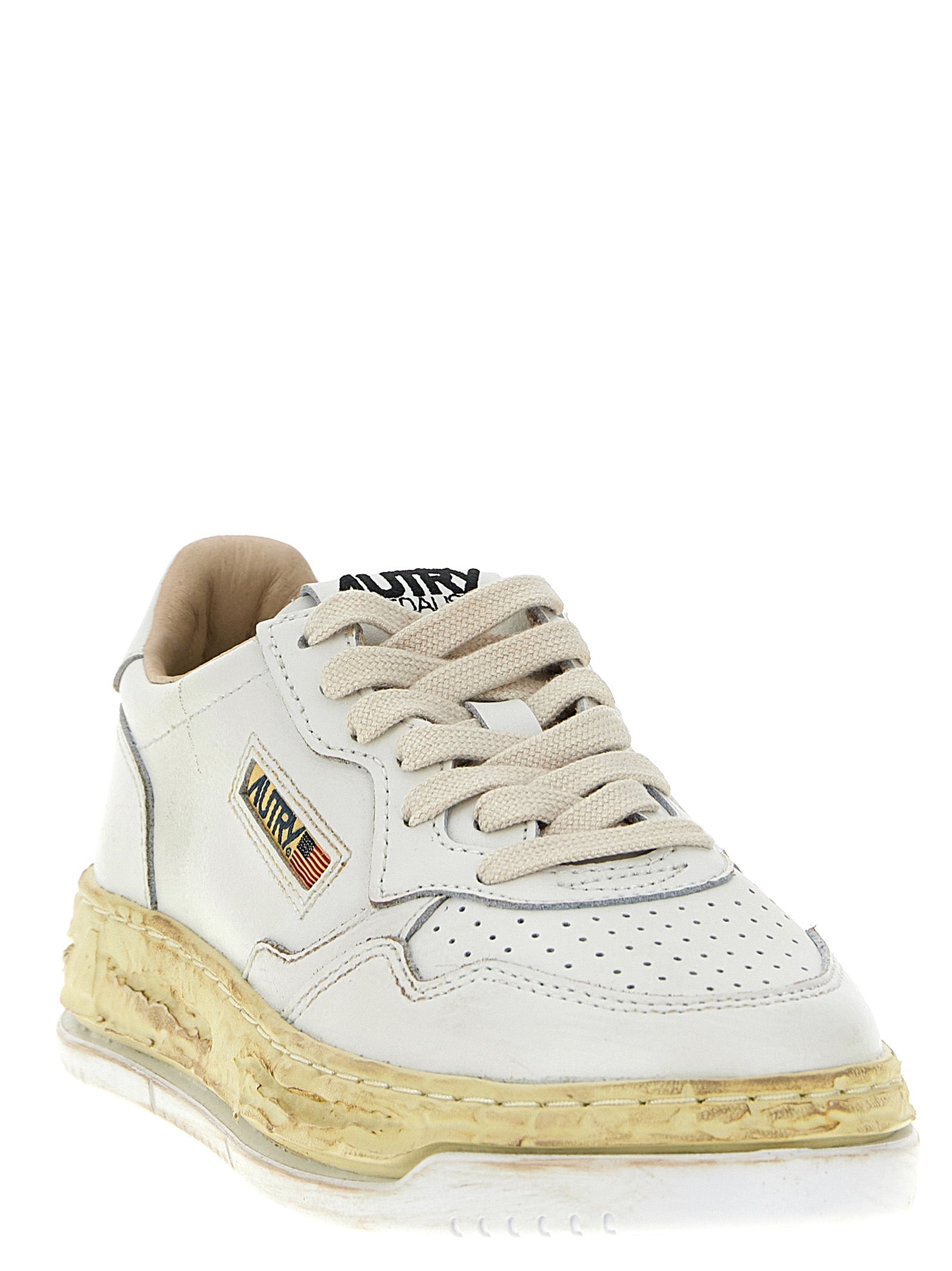 Autry White Goatskin Chunky Women's Sneakers