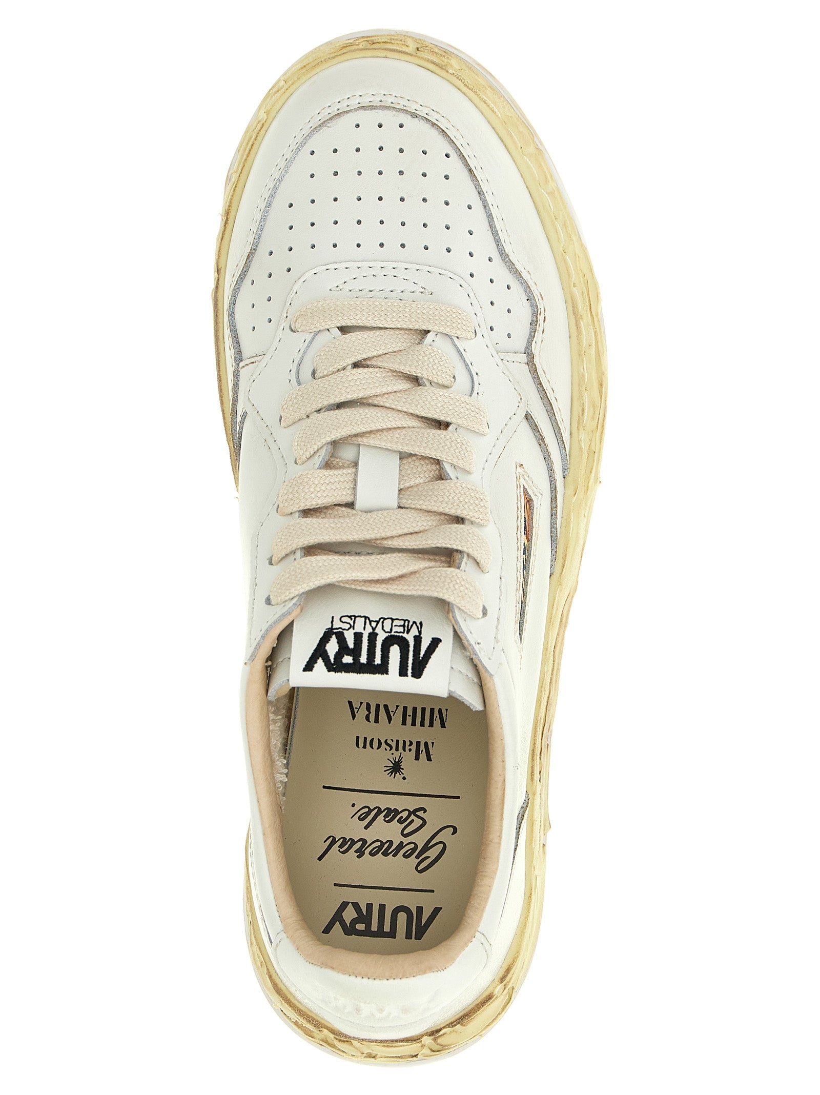 Autry White Goatskin Chunky Women's Sneakers
