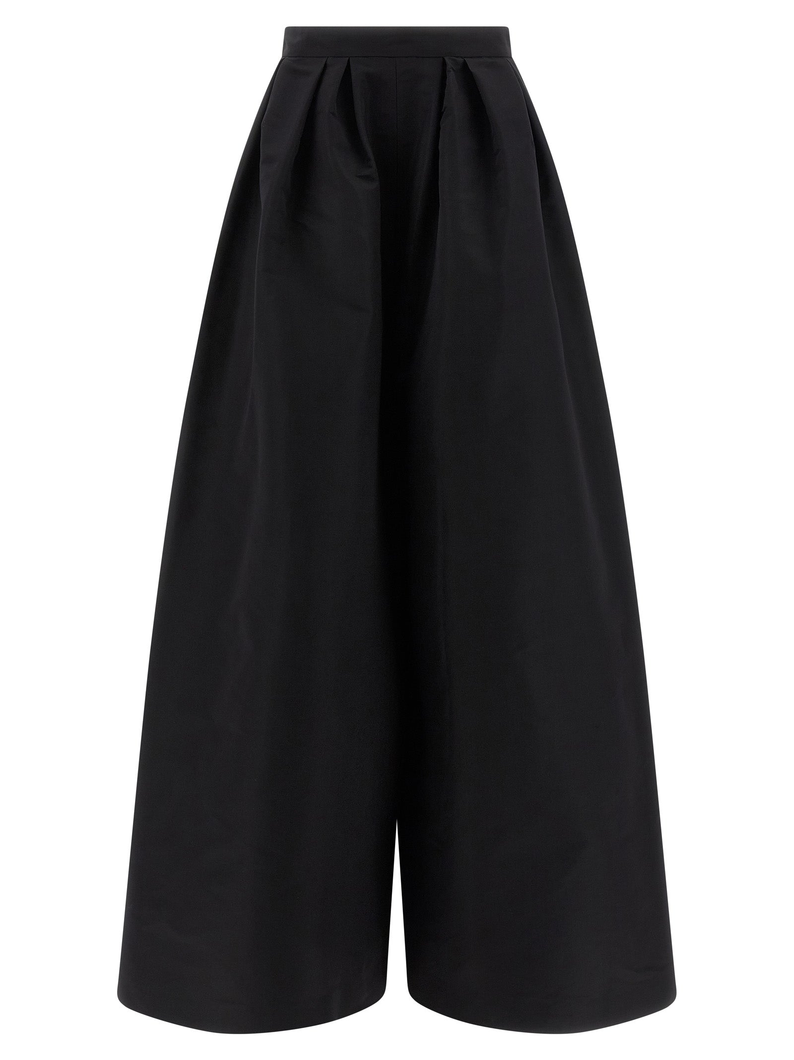 Carolina Herrera Black Silk Casual Women's Pants
