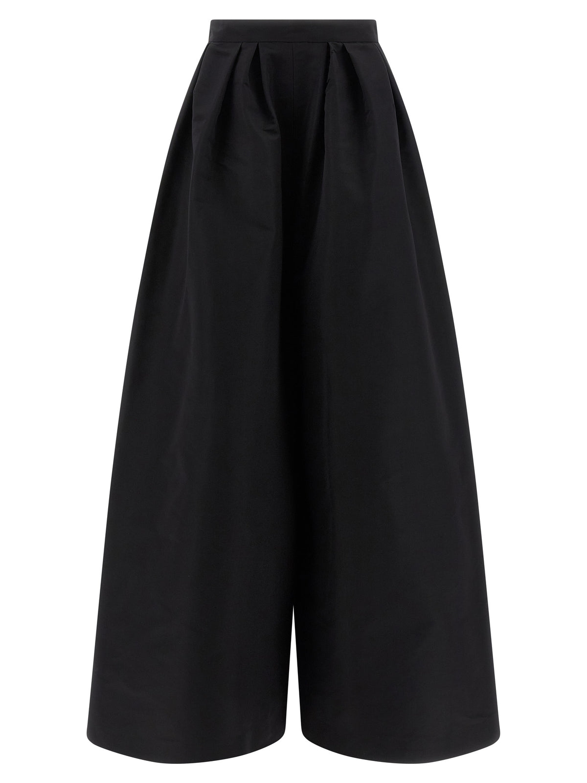 Carolina Herrera Black Silk Casual Women's Pants