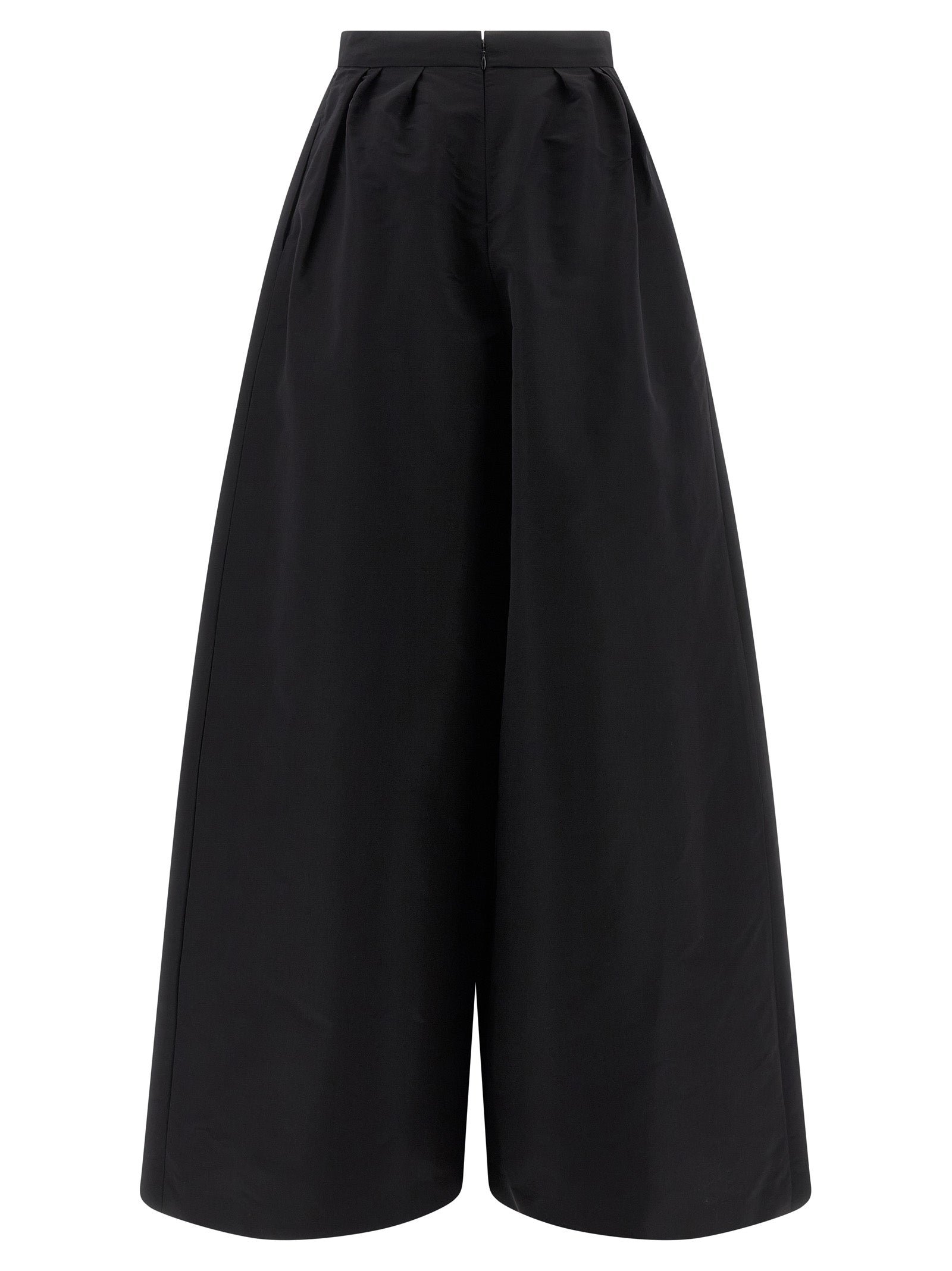 Carolina Herrera Black Silk Casual Women's Pants