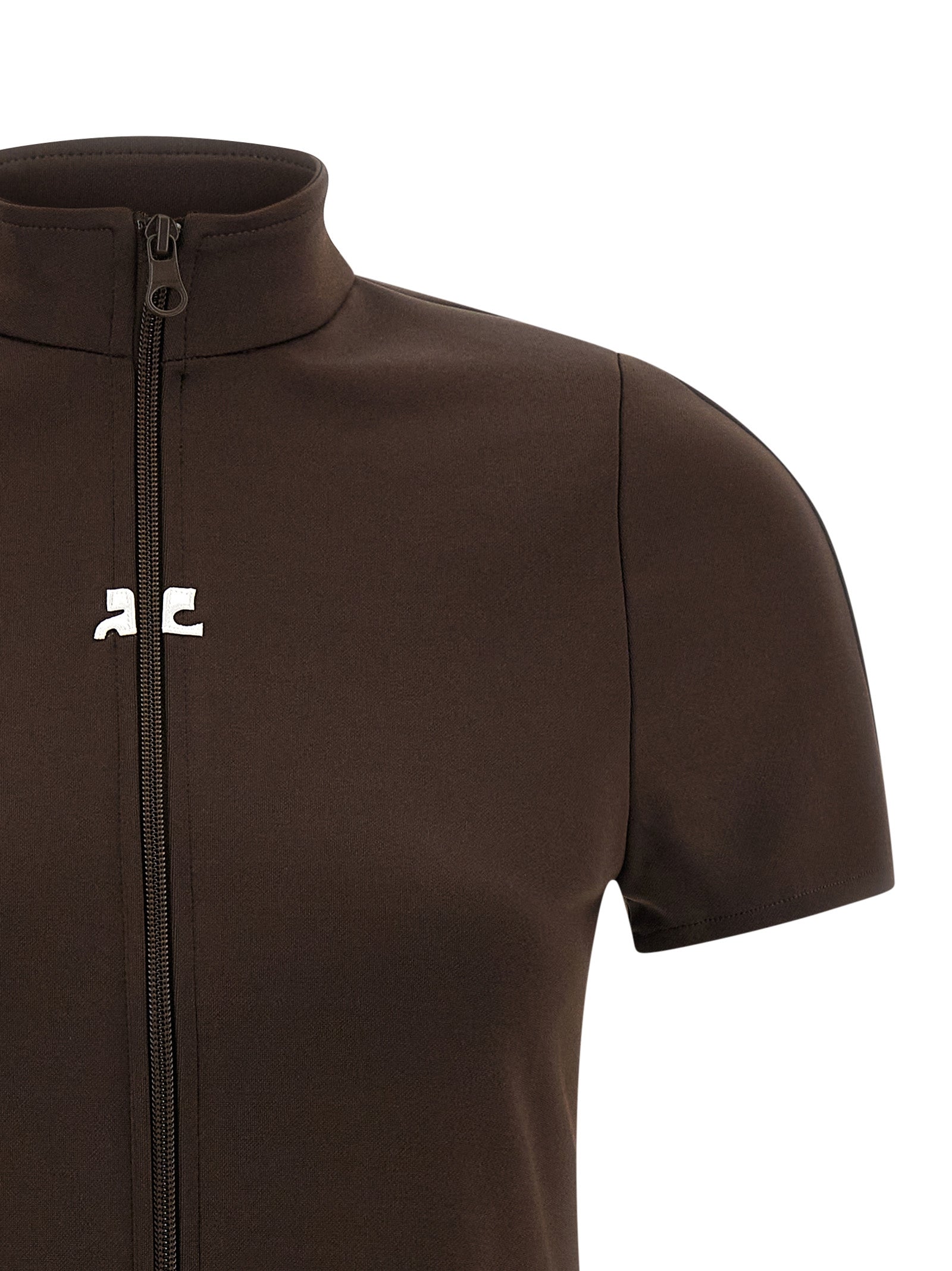 Courrèges Brown Polyester Short Women's Dress