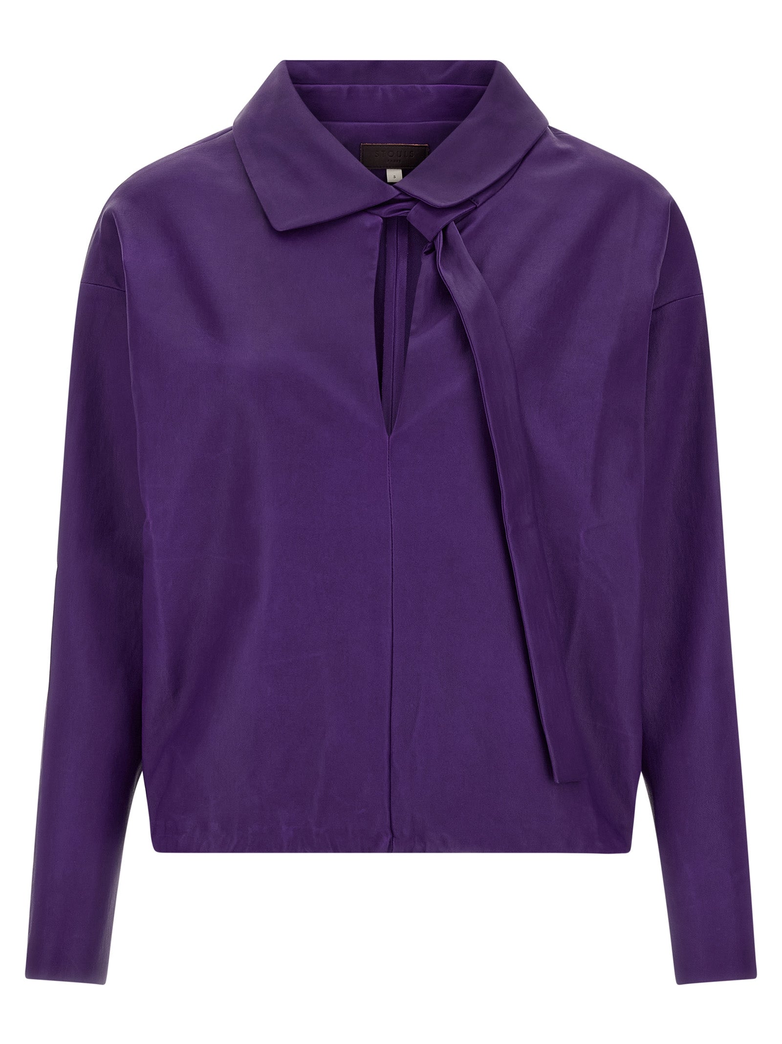 STOULS Purple Lamb Leather Women's Blouse