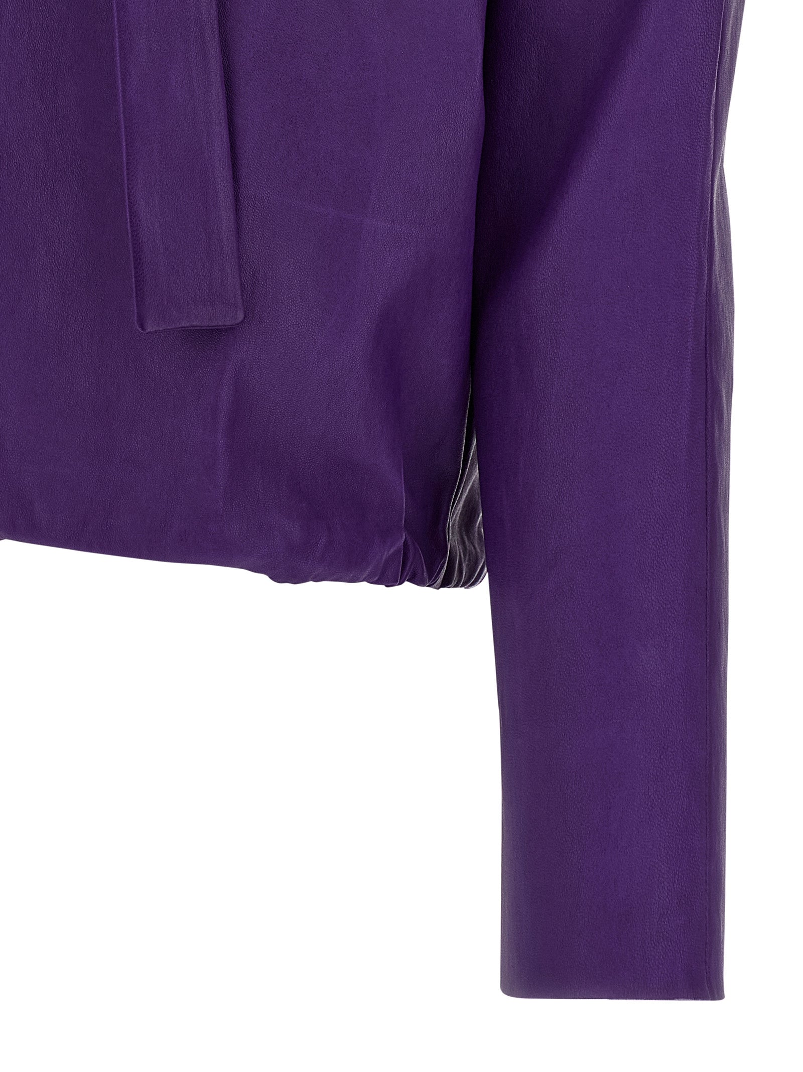 STOULS Purple Lamb Leather Women's Blouse