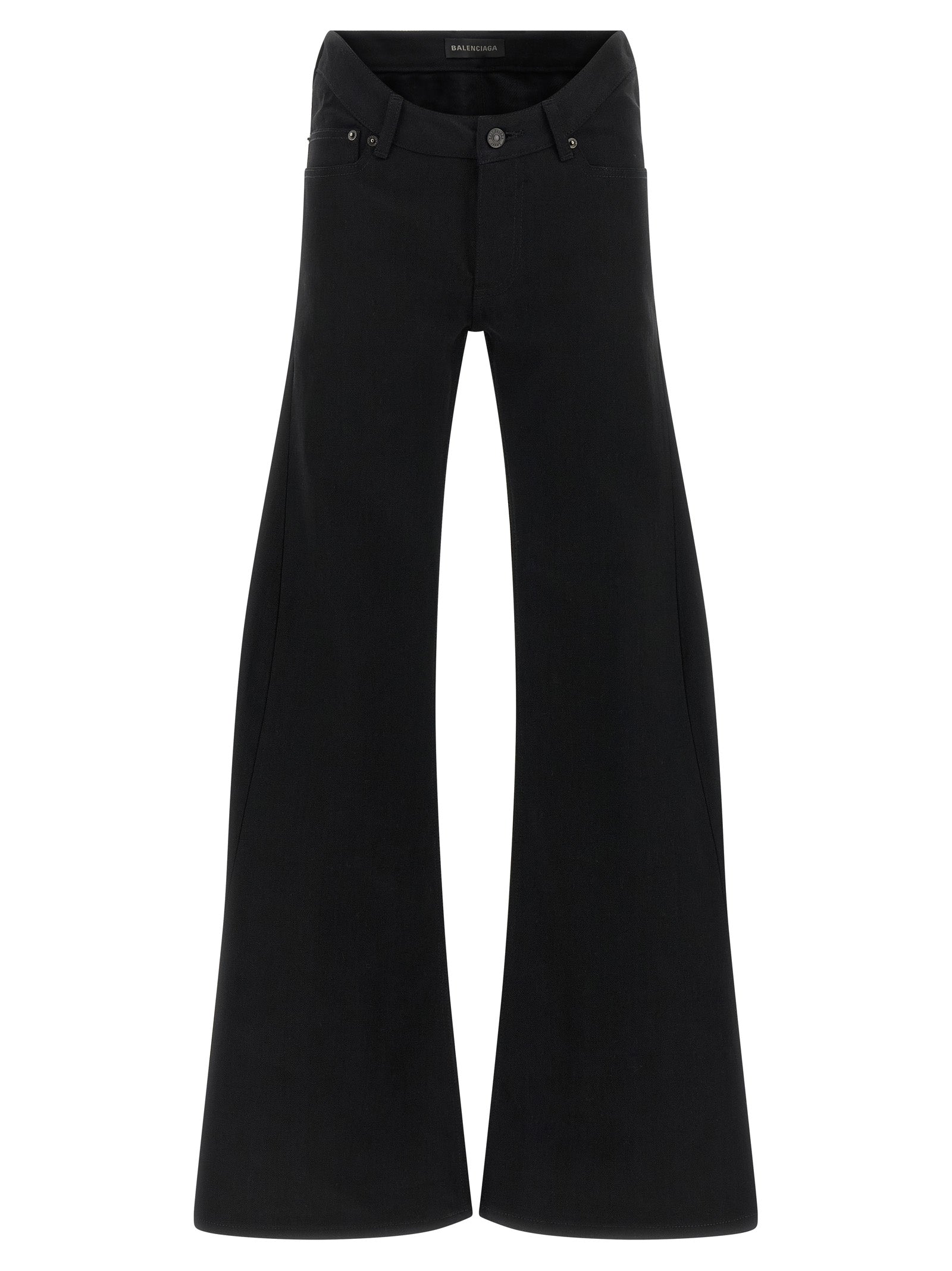 Balenciaga Black Cotton Flared Women's Jeans