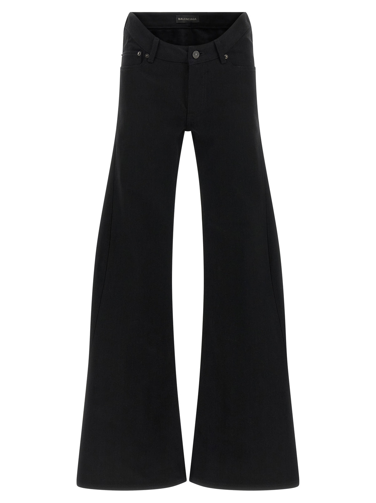 Balenciaga Black Cotton Flared Women's Jeans