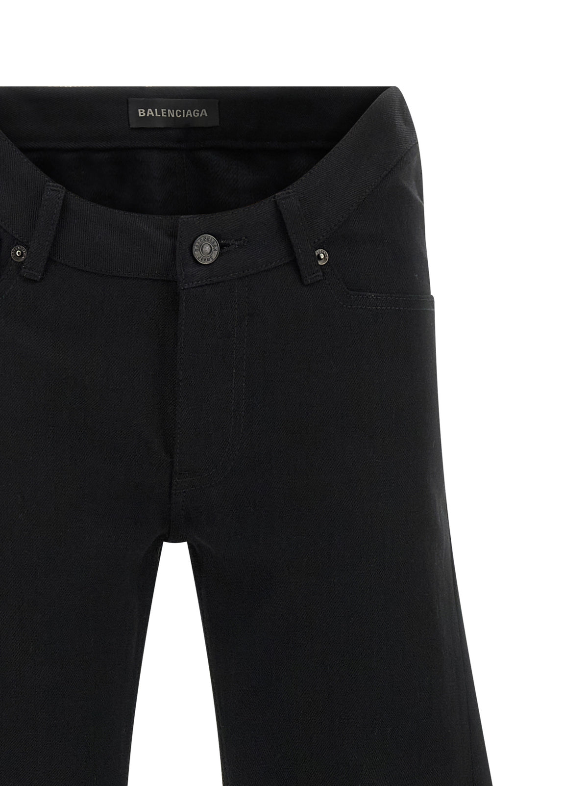Balenciaga Black Cotton Flared Women's Jeans