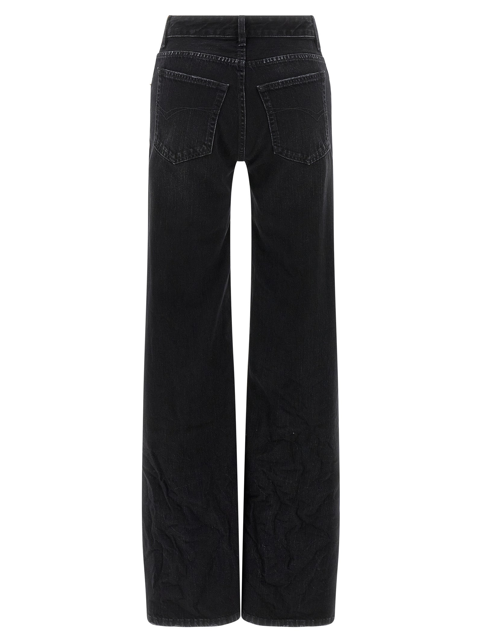 Balenciaga Black Cotton Flared Women's Jeans