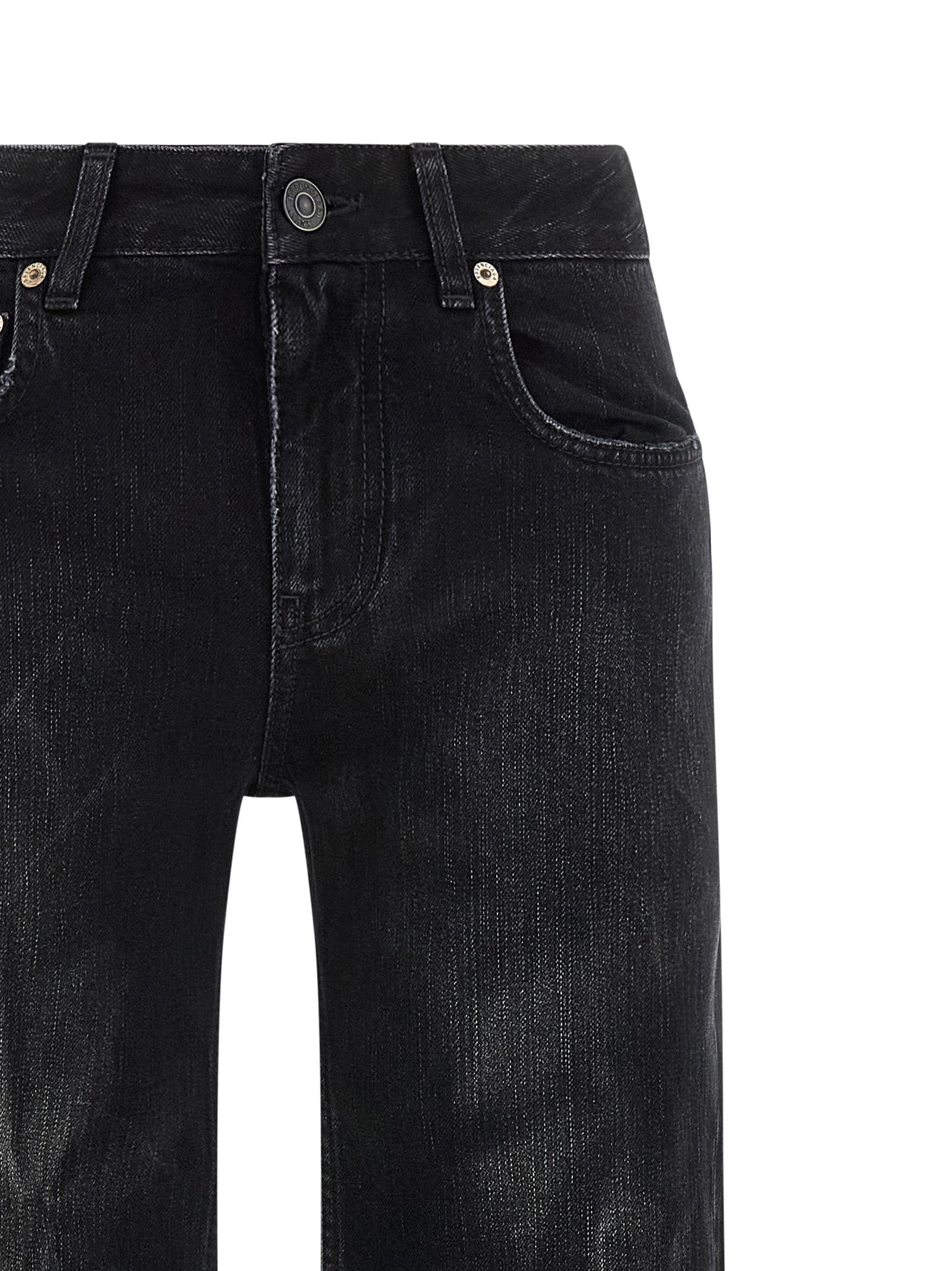 Balenciaga Black Cotton Flared Women's Jeans