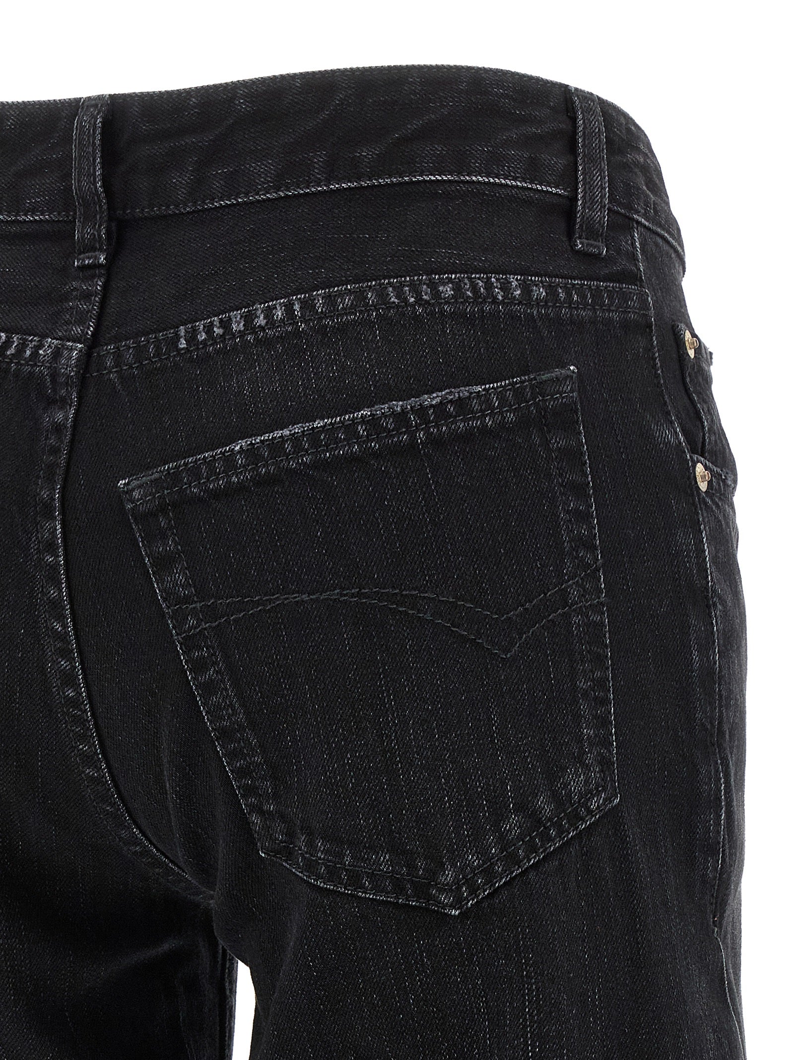 Balenciaga Black Cotton Flared Women's Jeans