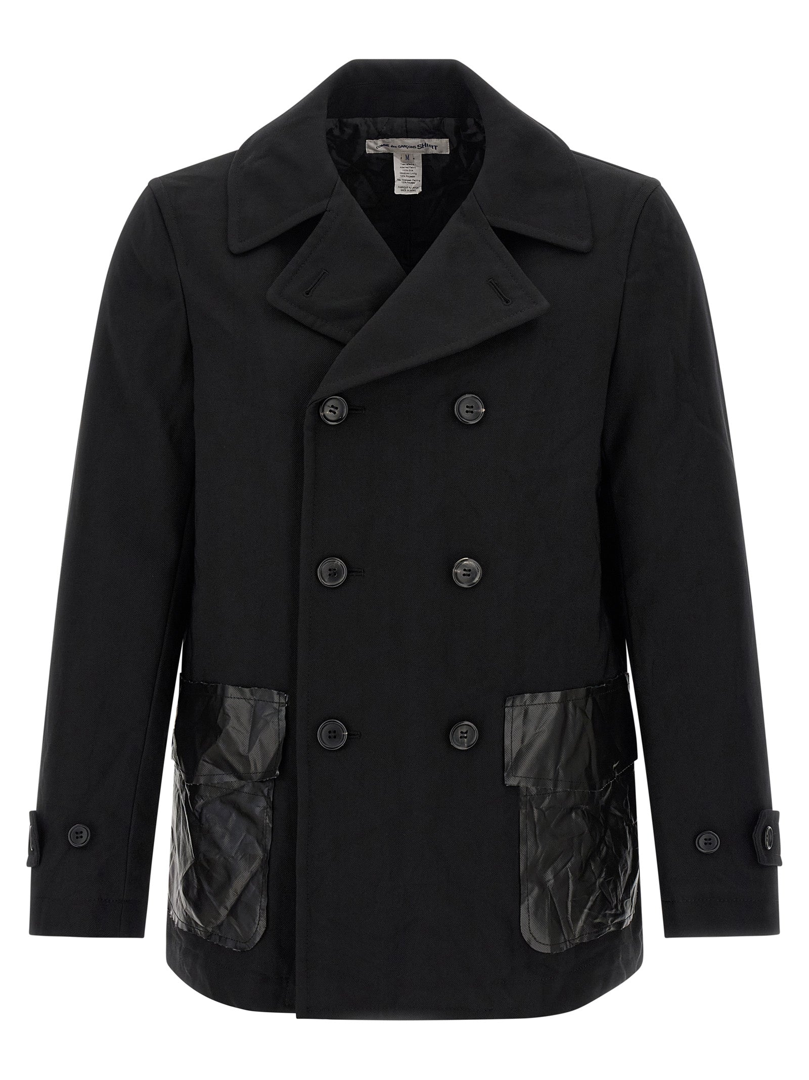 Comme Des Garçons Black Polyester Men's Coat