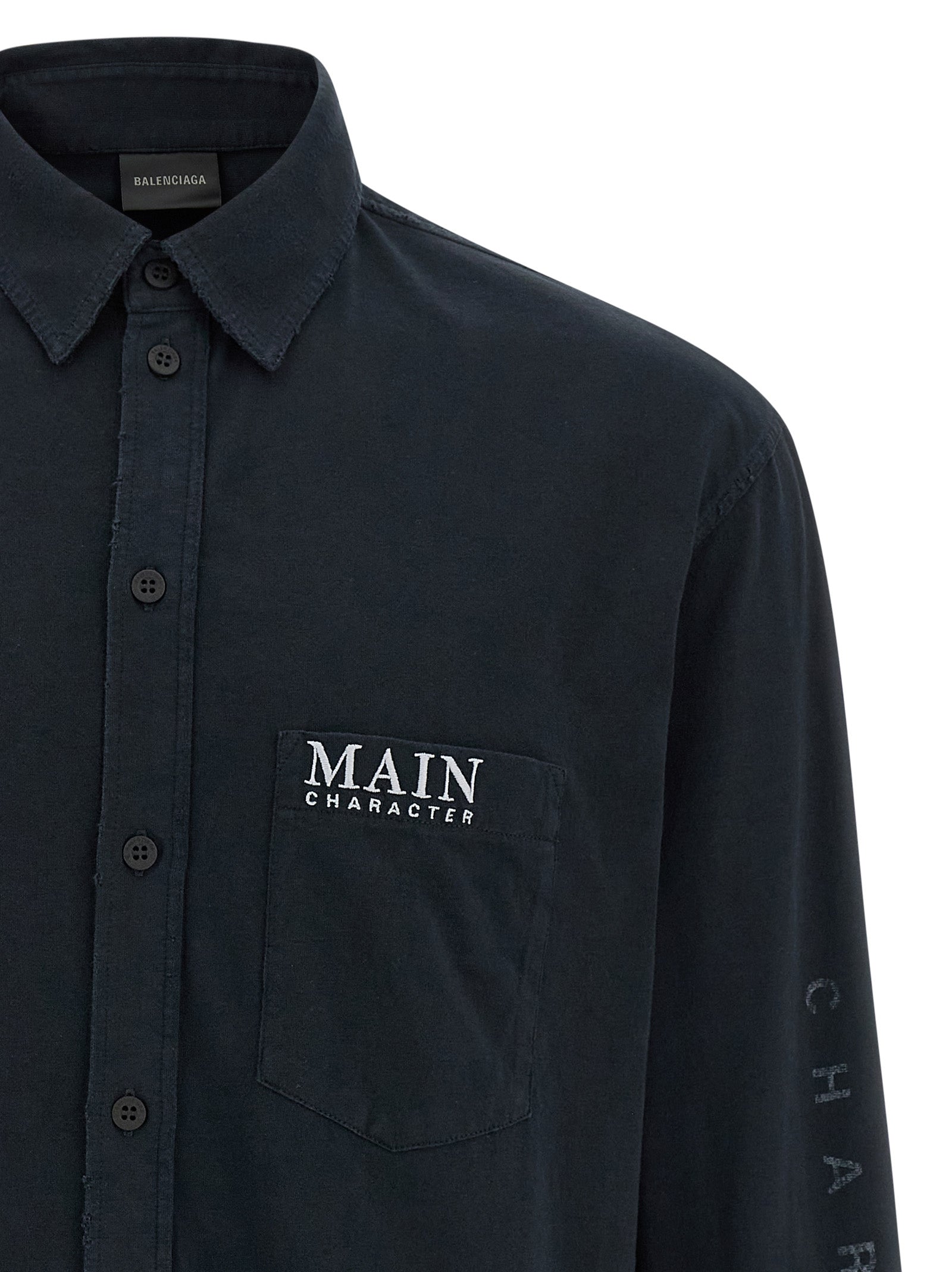 Balenciaga Black Cotton Men's Blouse