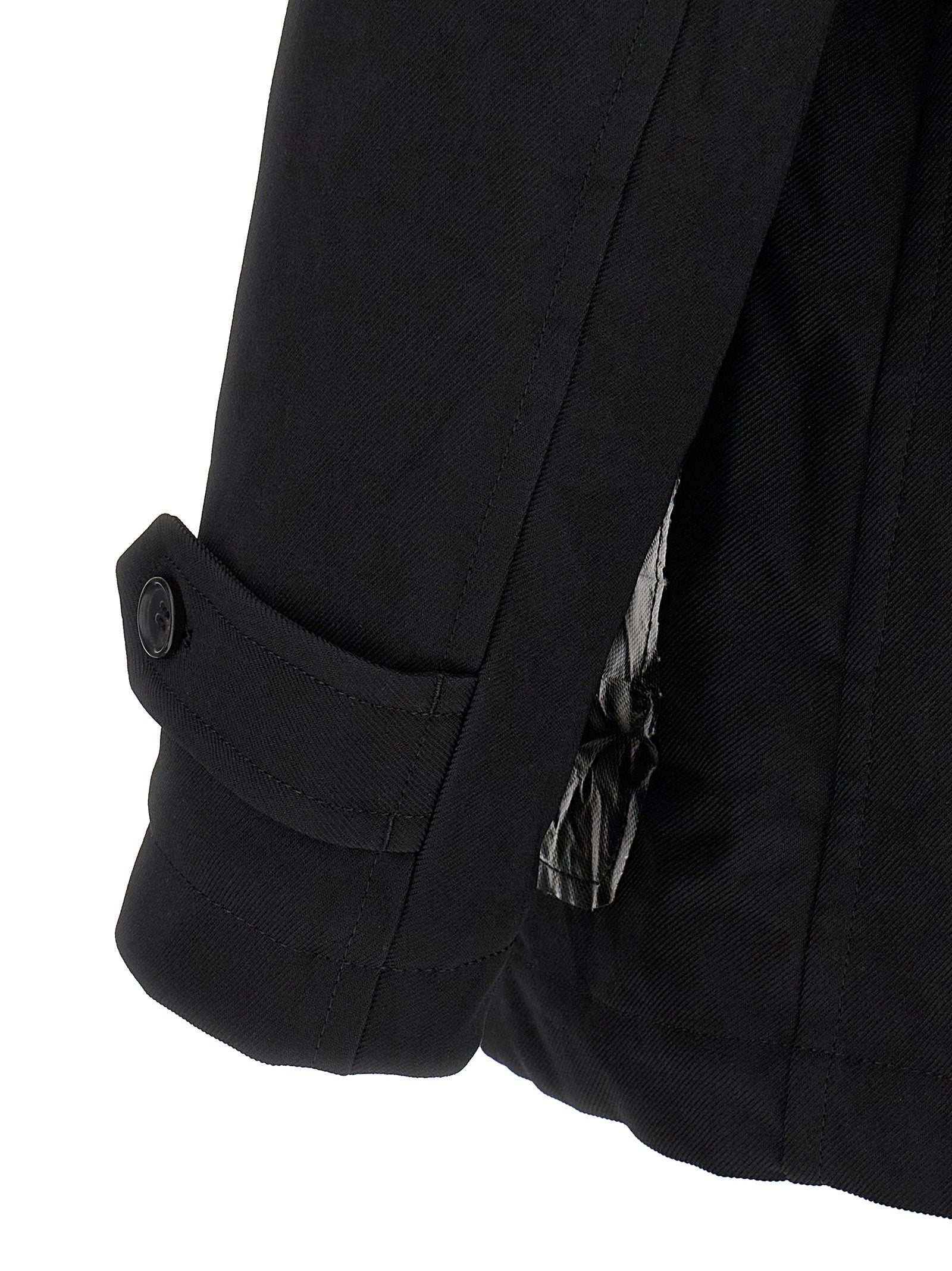 Comme Des Garçons Black Polyester Men's Coat