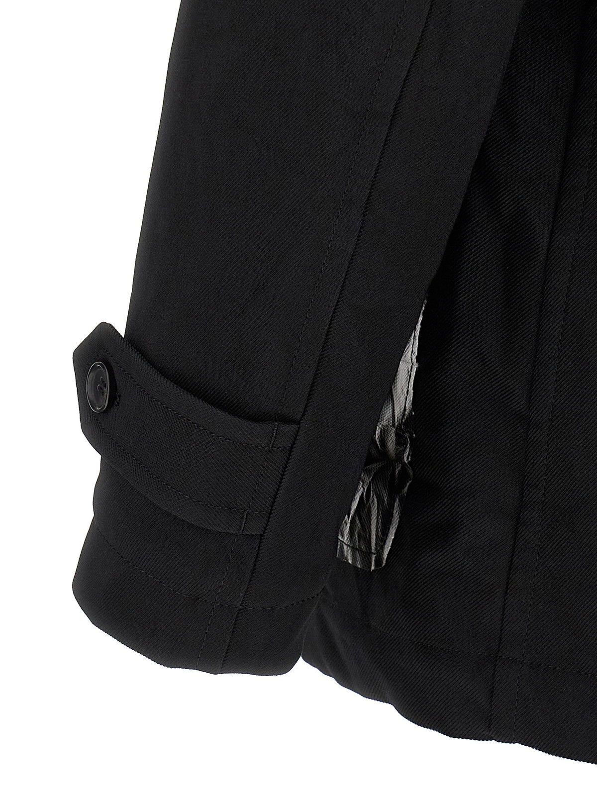 Comme Des Garçons Black Polyester Men's Coat