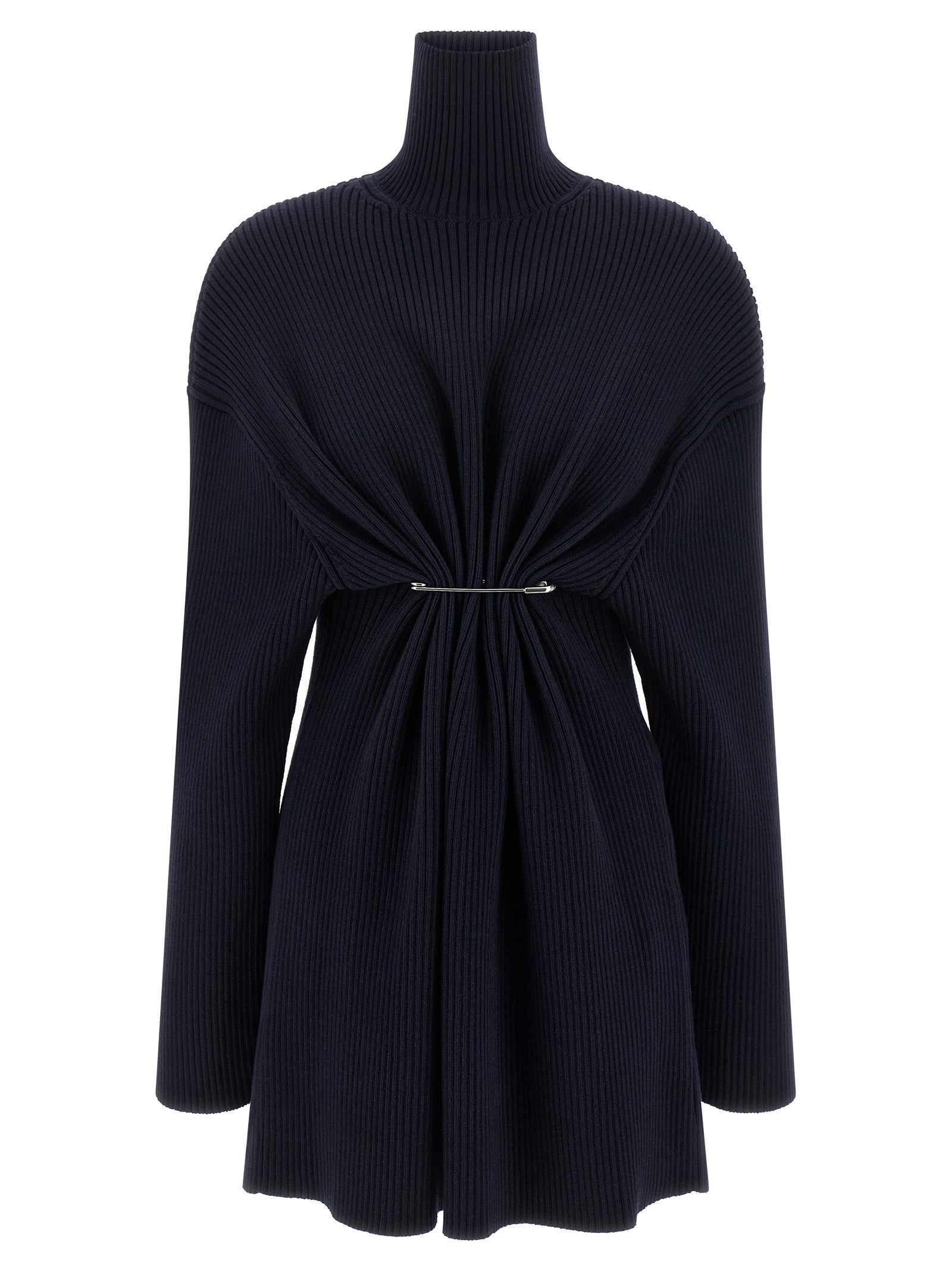 Balenciaga Blue Wool Short Women's Dress
