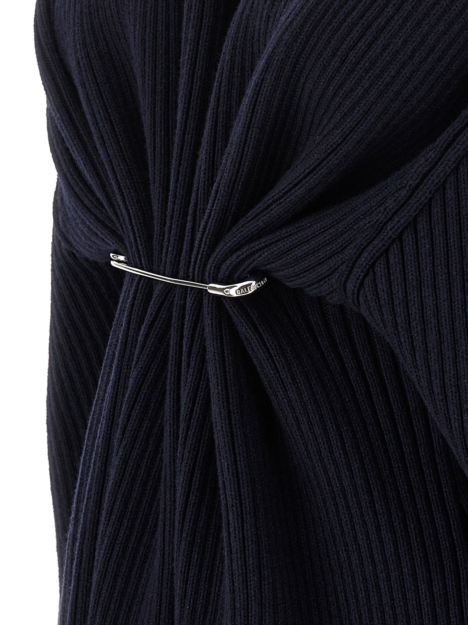 Balenciaga Blue Wool Short Women's Dress