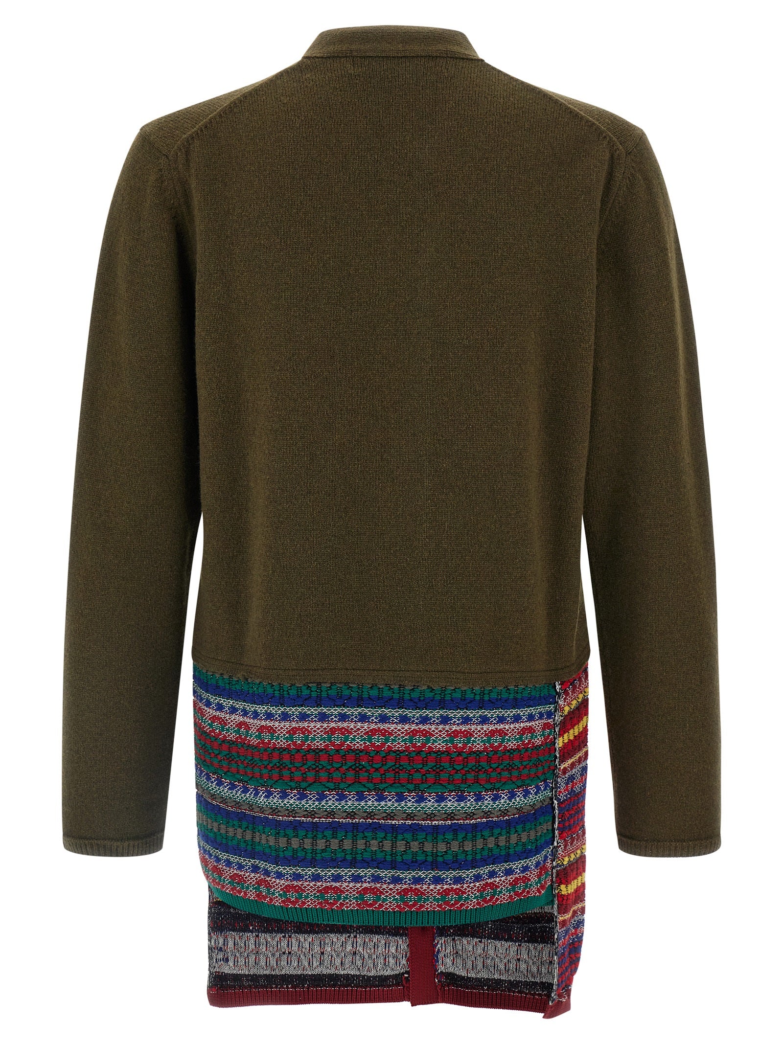 Comme Des Garçons Bicolor Wool Men's Cardigan