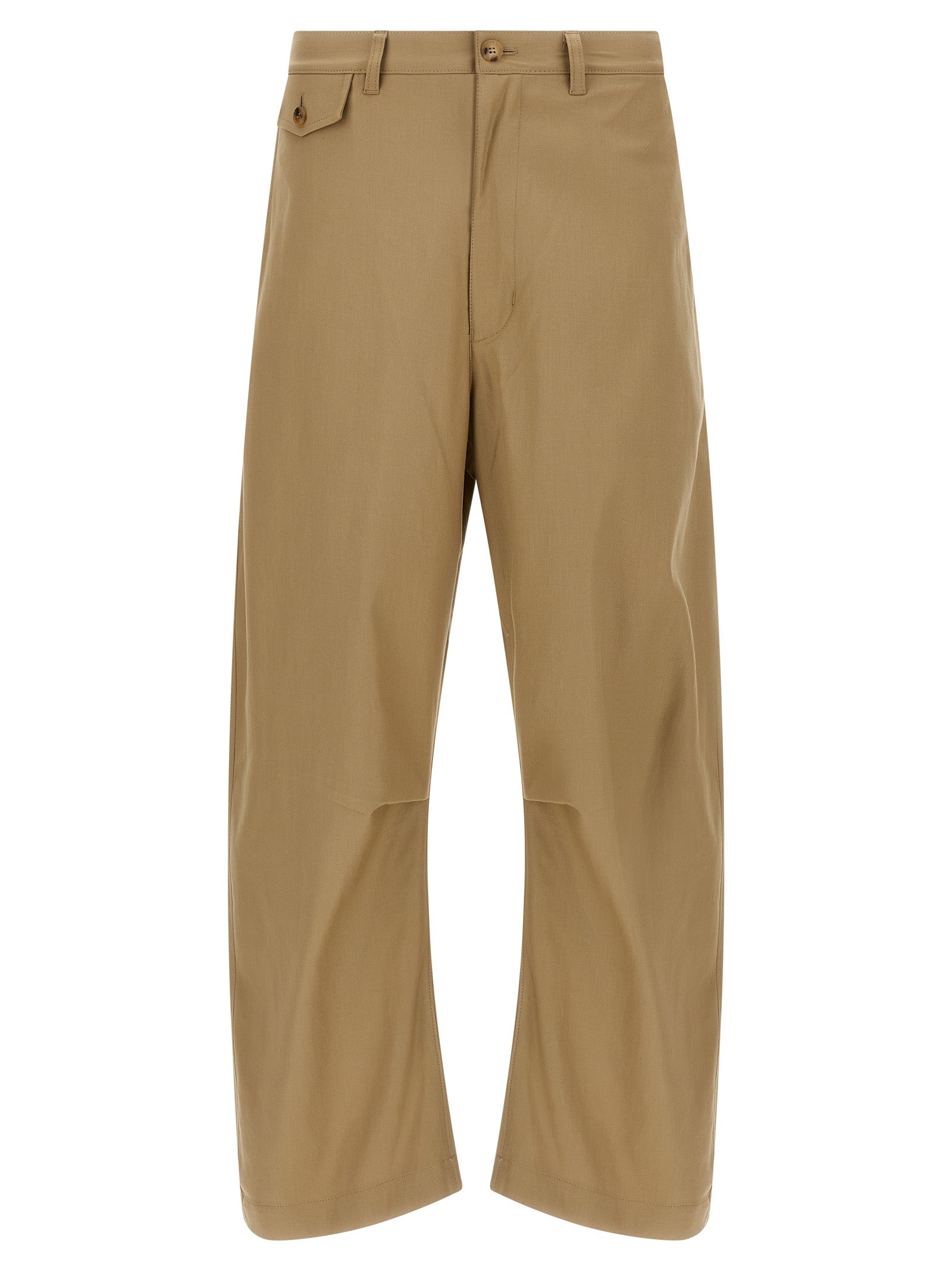 Comme Des Garçons Beige Cotton Casual Men's Pants