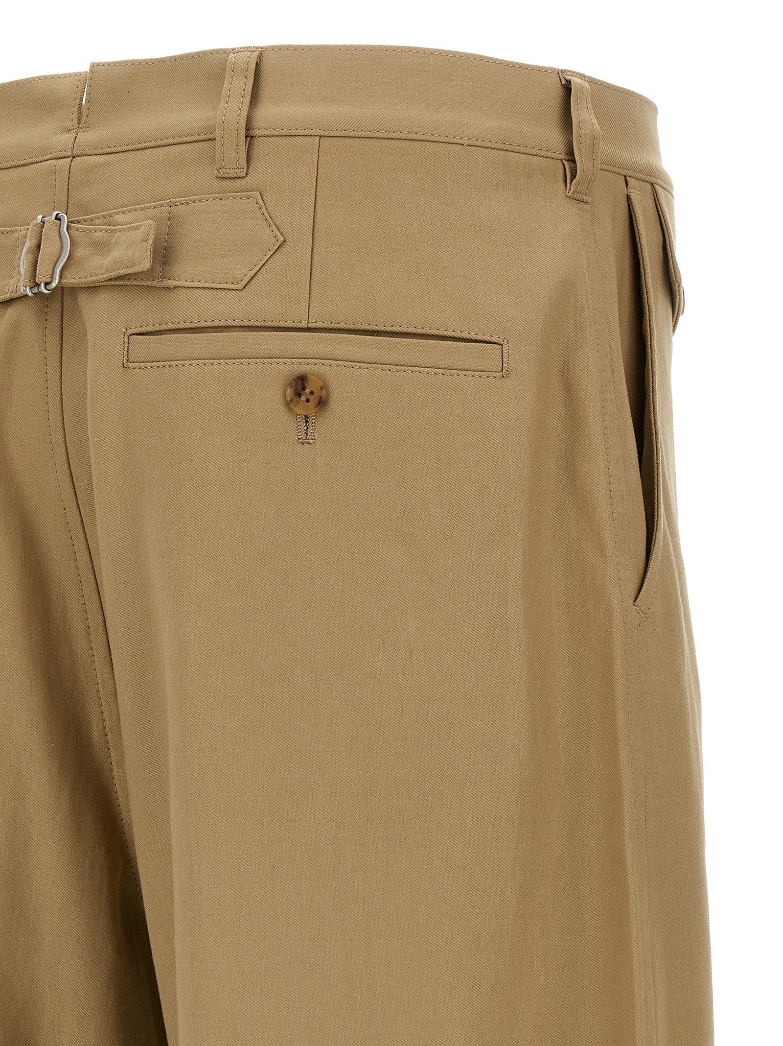 Comme Des Garçons Beige Cotton Casual Men's Pants